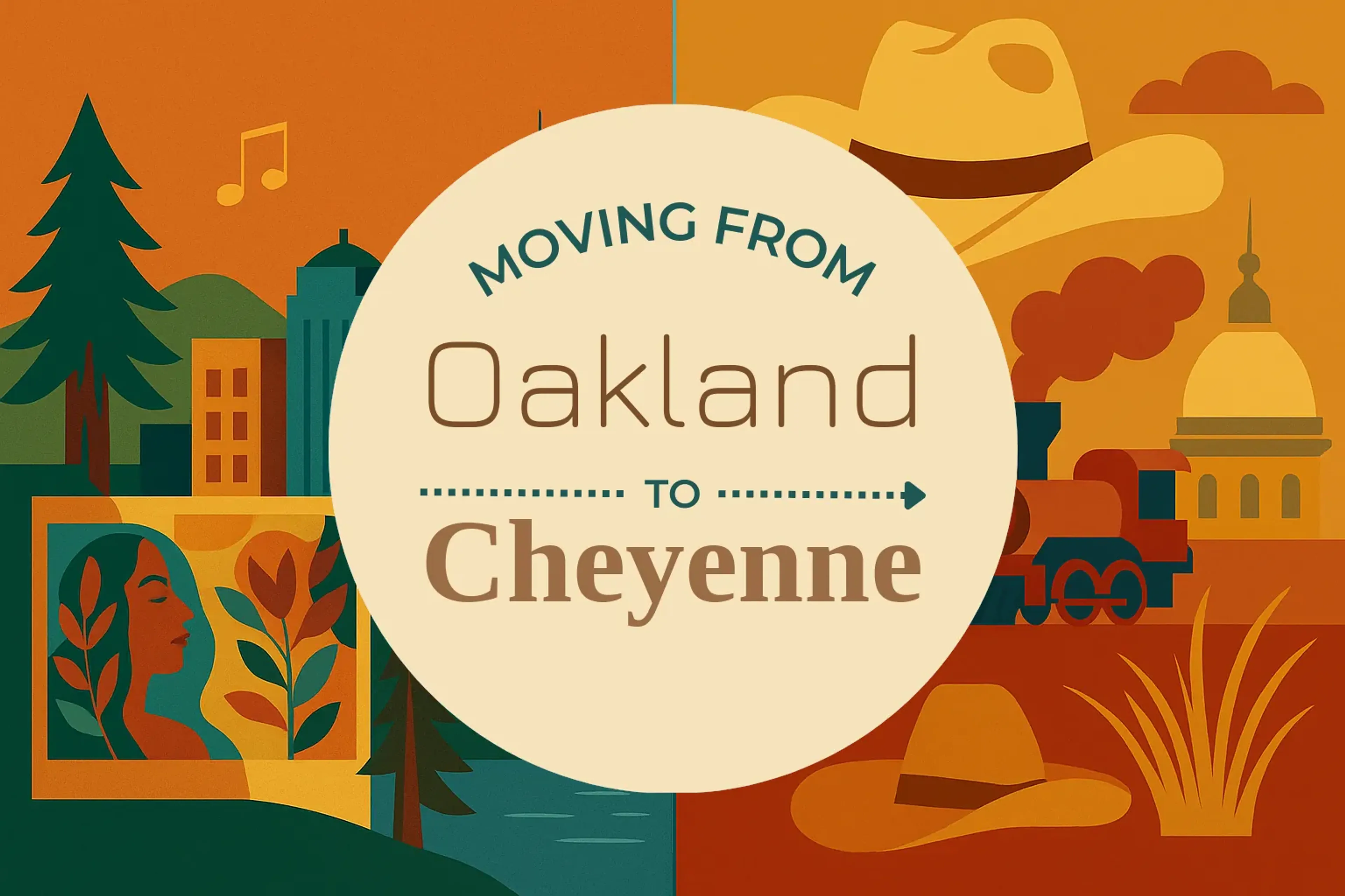 Side-by-side comparison of Oakland to Cheyenne moving companies