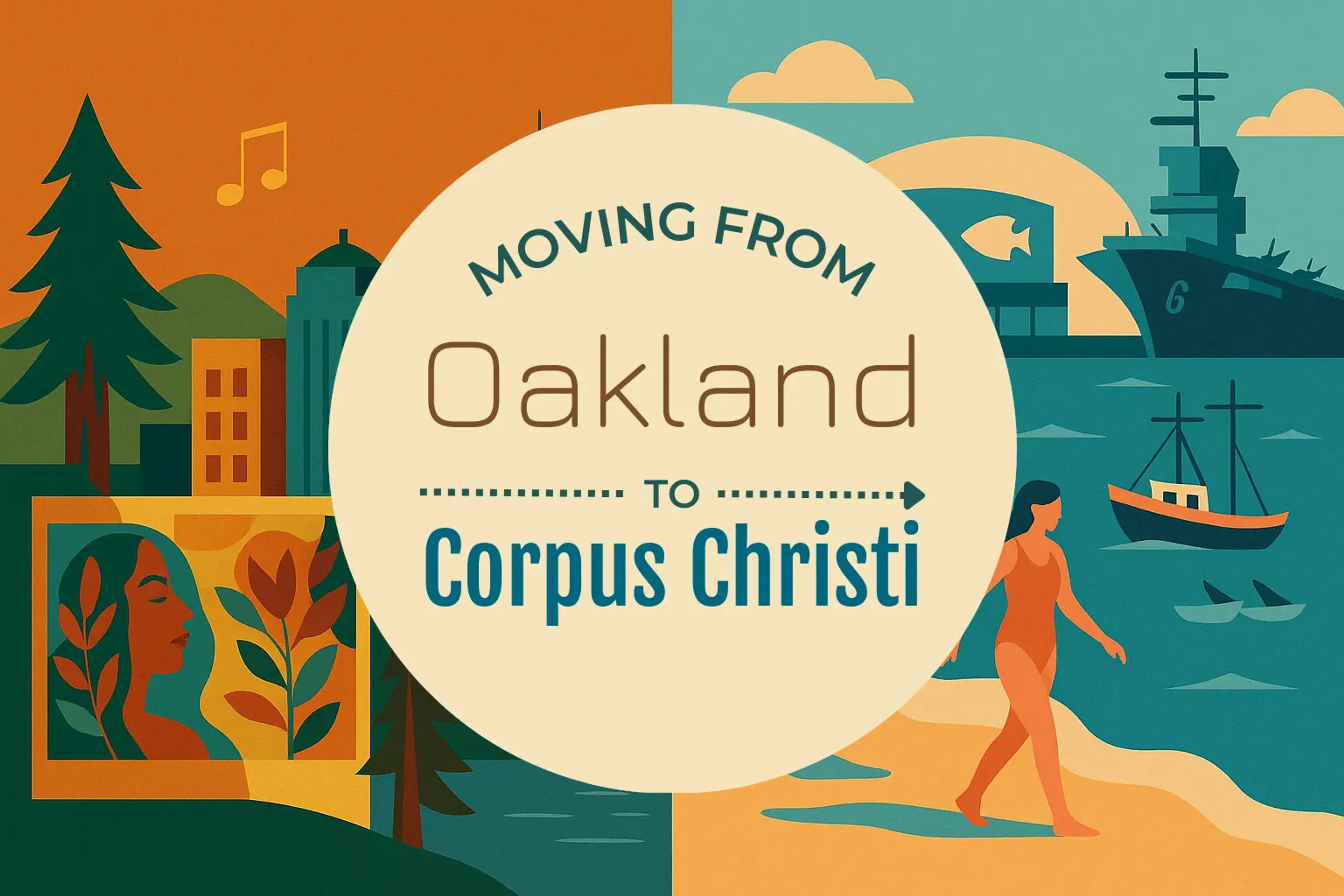 Side-by-side comparison of Oakland to Corpus Christi moving companies