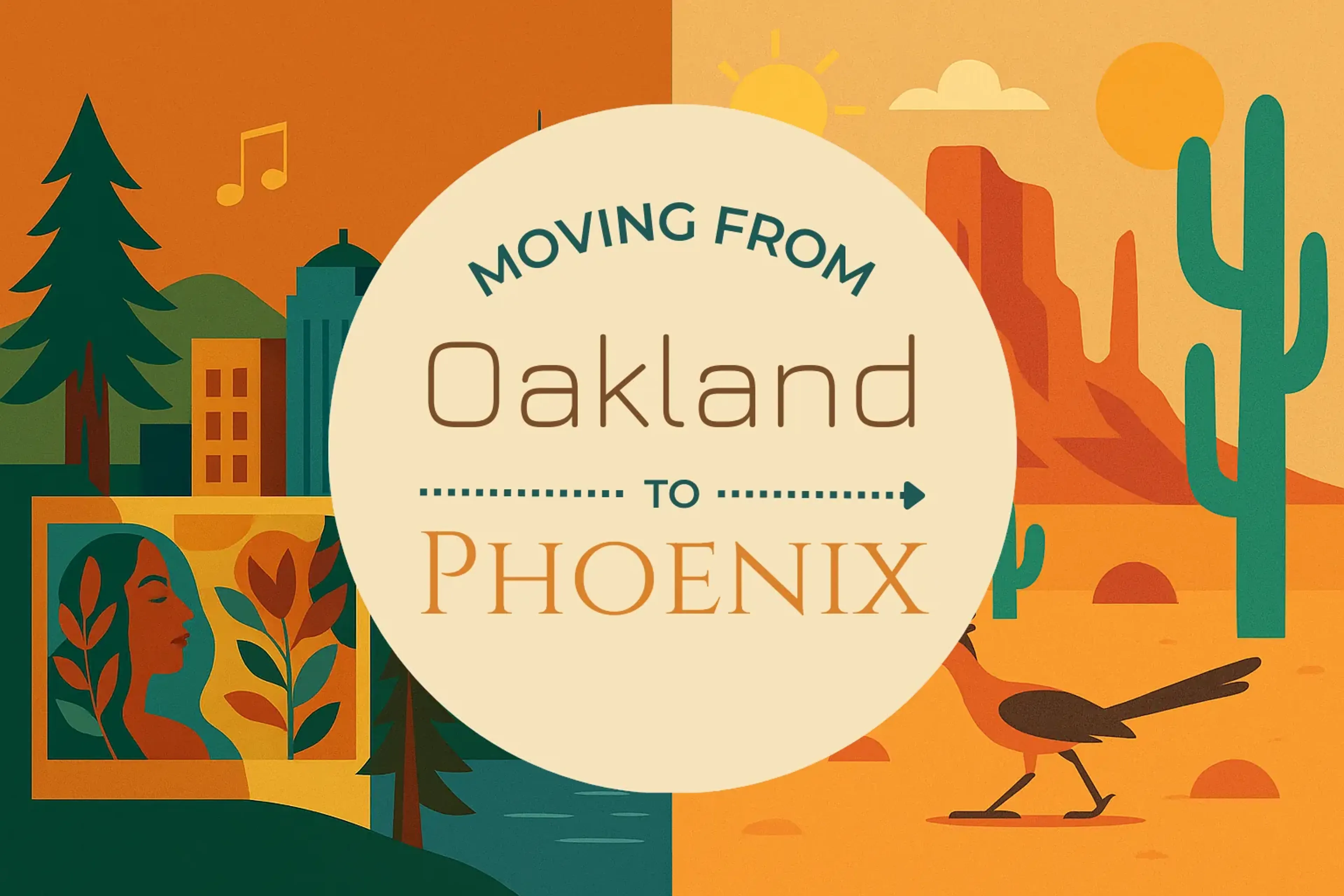 Side-by-side comparison of Oakland to Phoenix moving companies