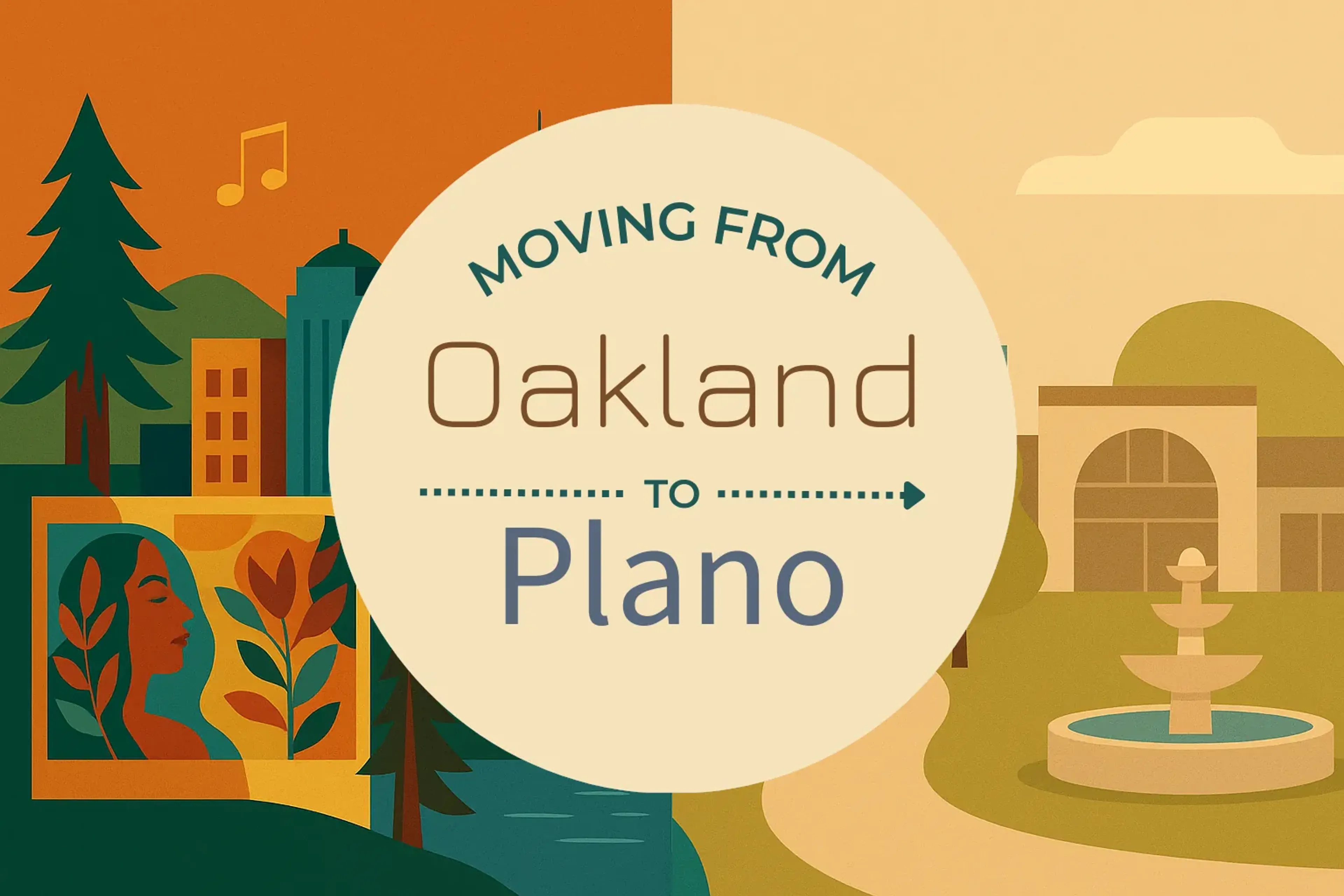 Side-by-side comparison of Oakland to Plano moving companies