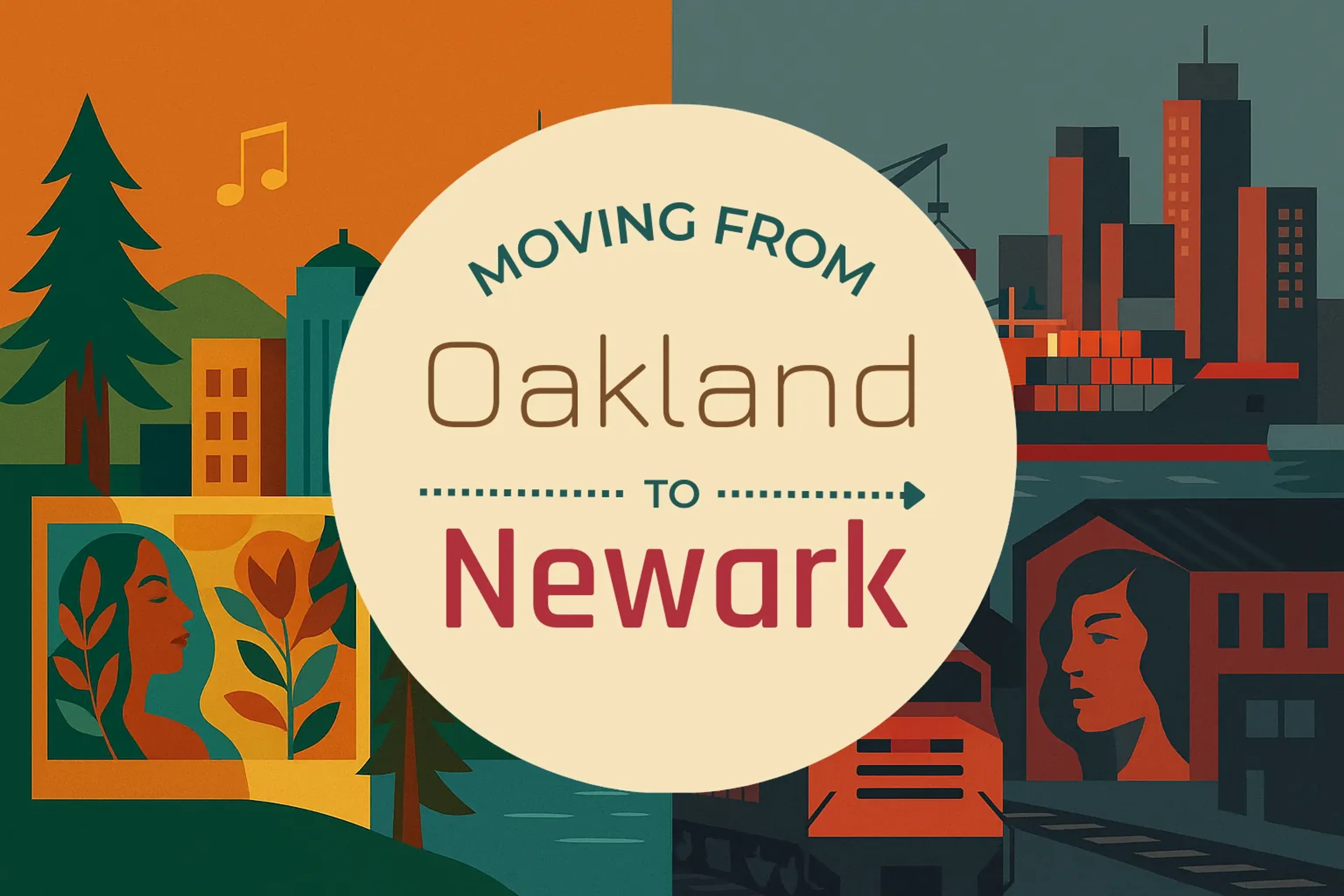 Side-by-side comparison of Oakland to Newark moving companies