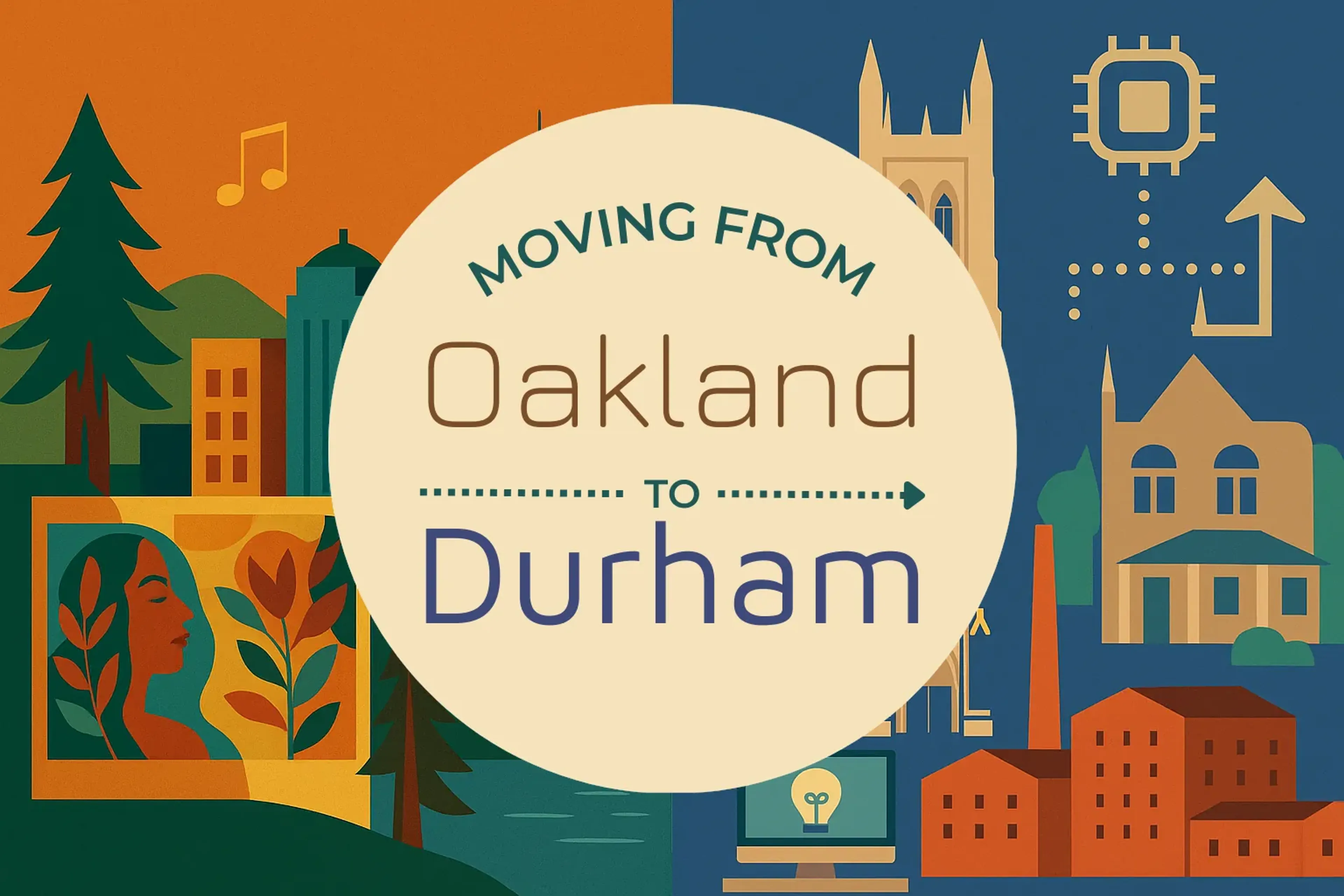 Side-by-side comparison of Oakland to Durham moving companies