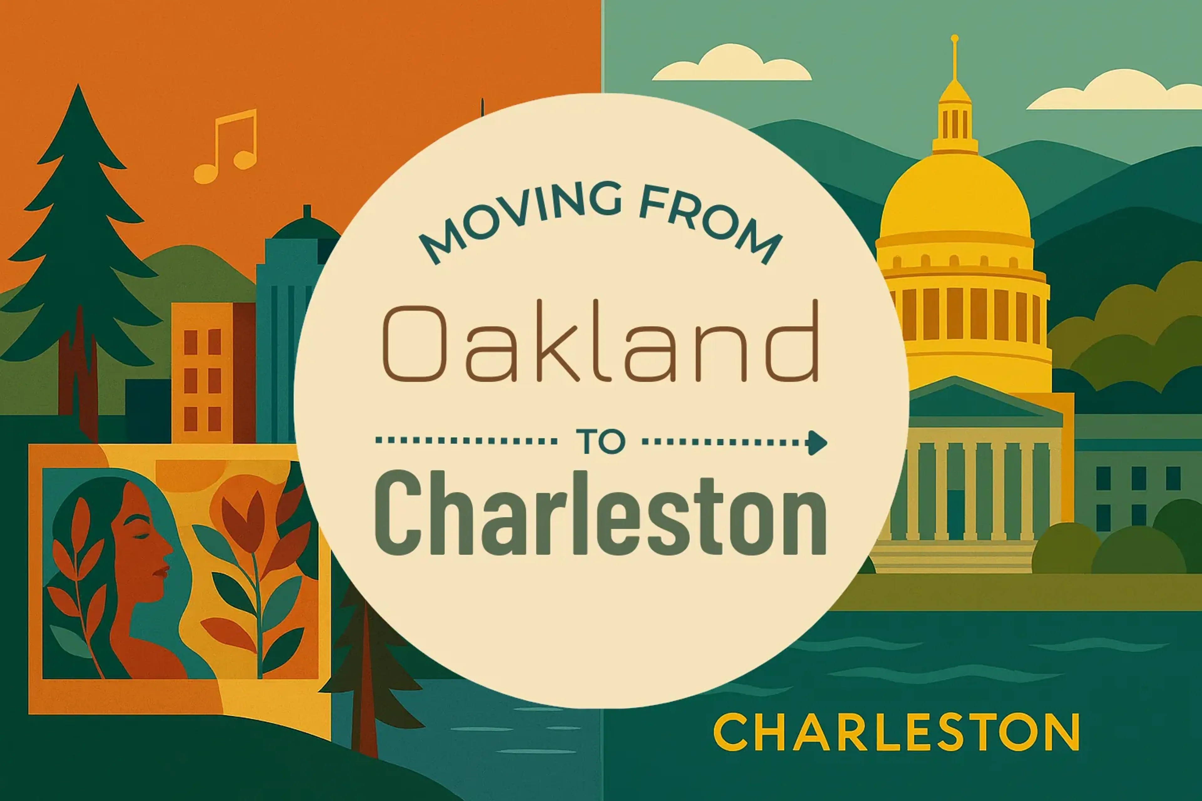 Side-by-side comparison of Oakland to Charleston moving companies