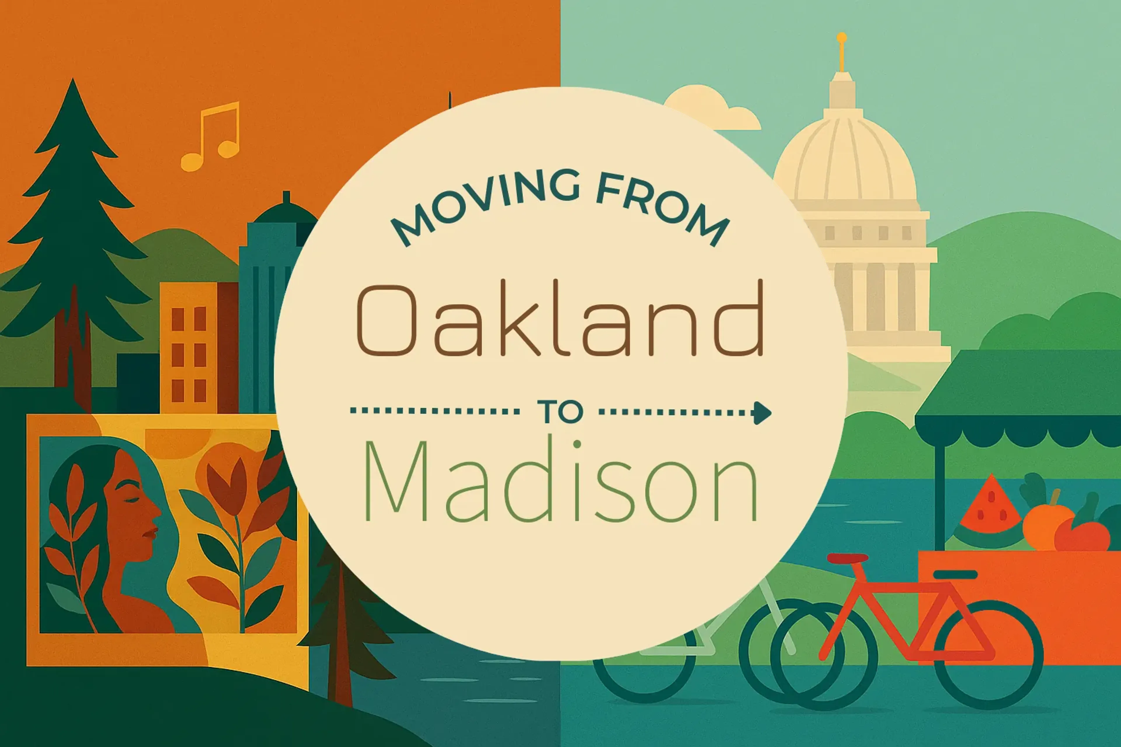 Side-by-side comparison of Oakland to Madison moving companies