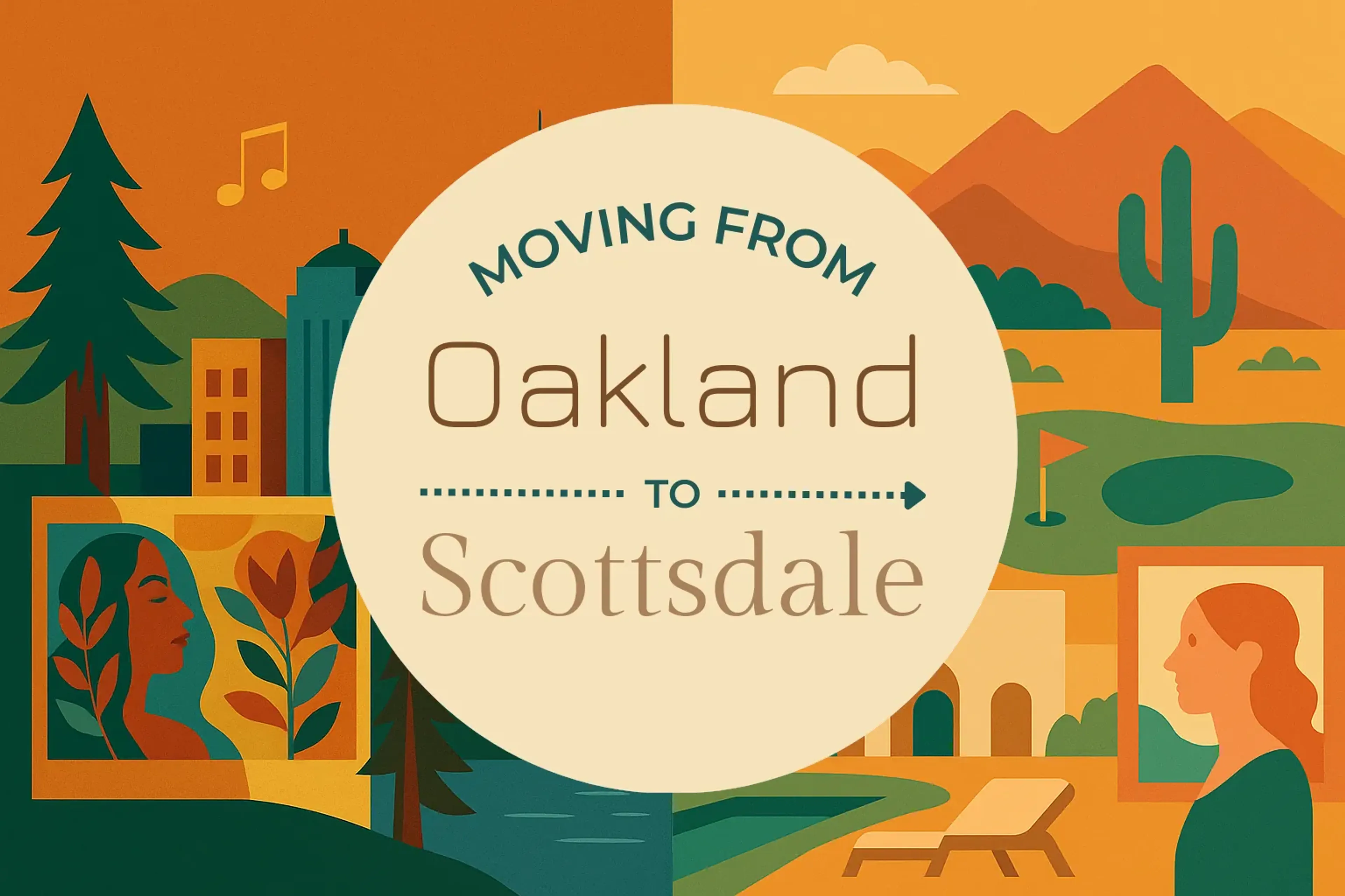Side-by-side comparison of Oakland to Scottsdale moving companies