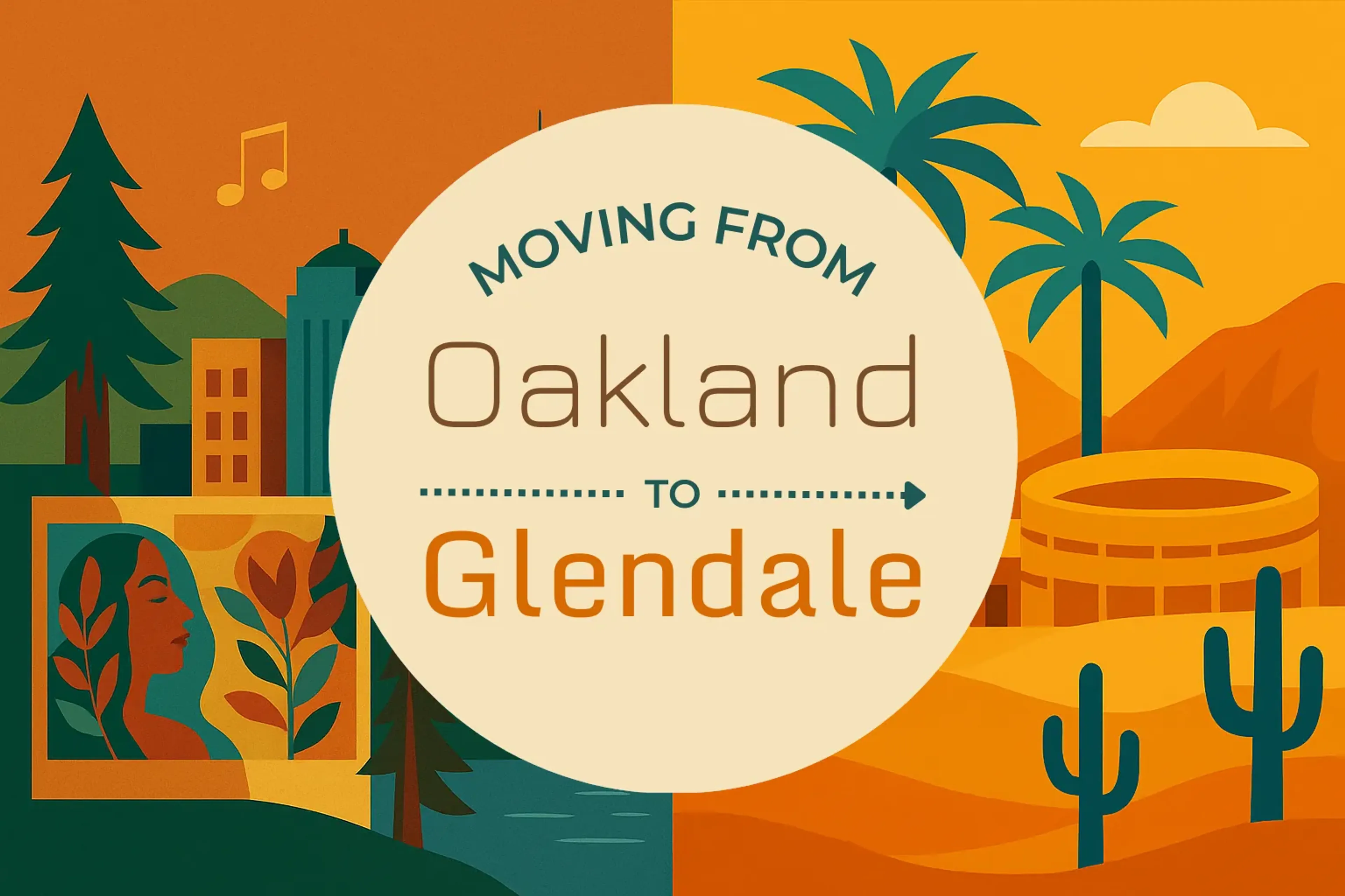 Side-by-side comparison of Oakland to Glendale moving companies