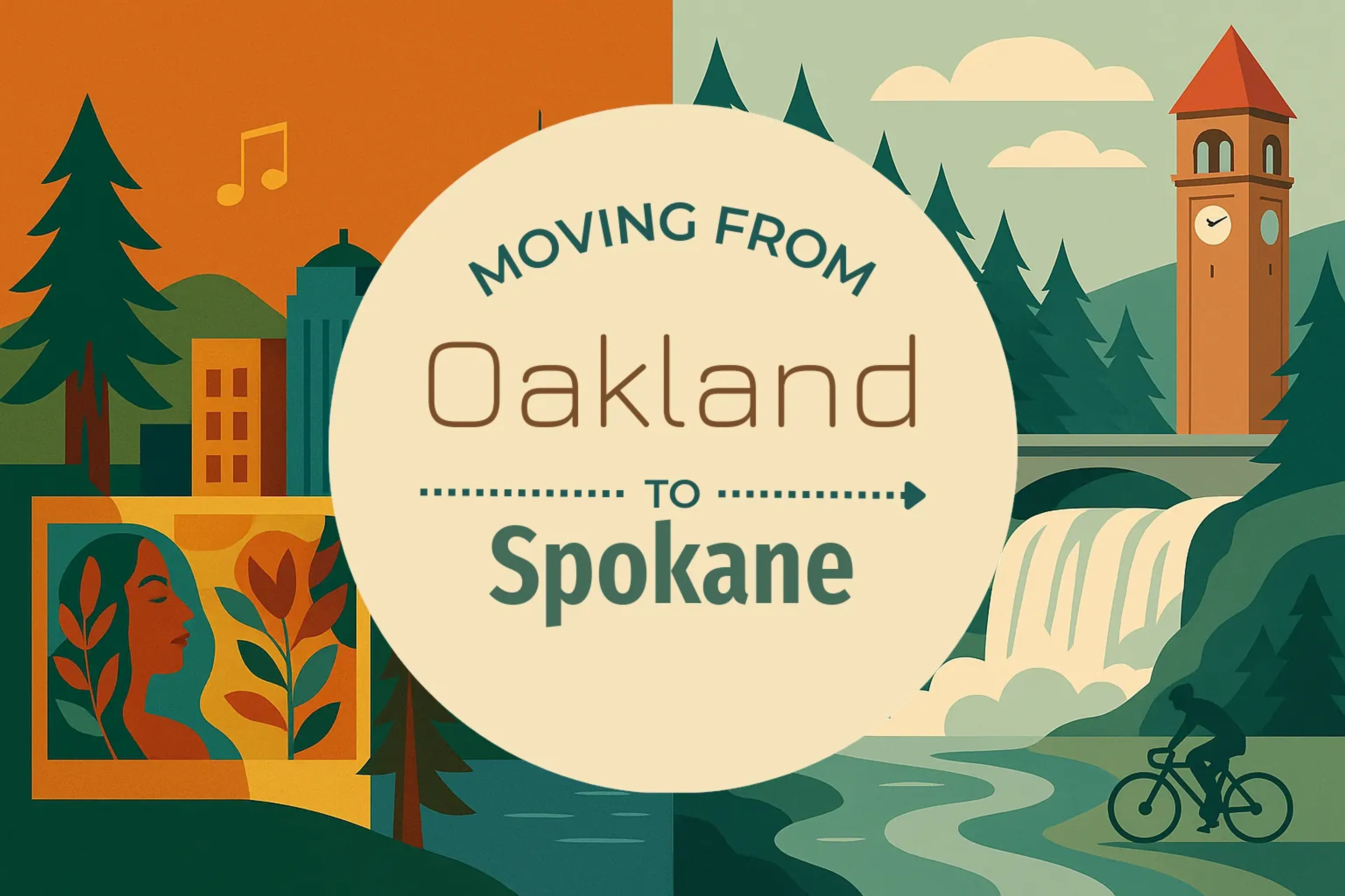 Side-by-side comparison of Oakland to Spokane moving companies