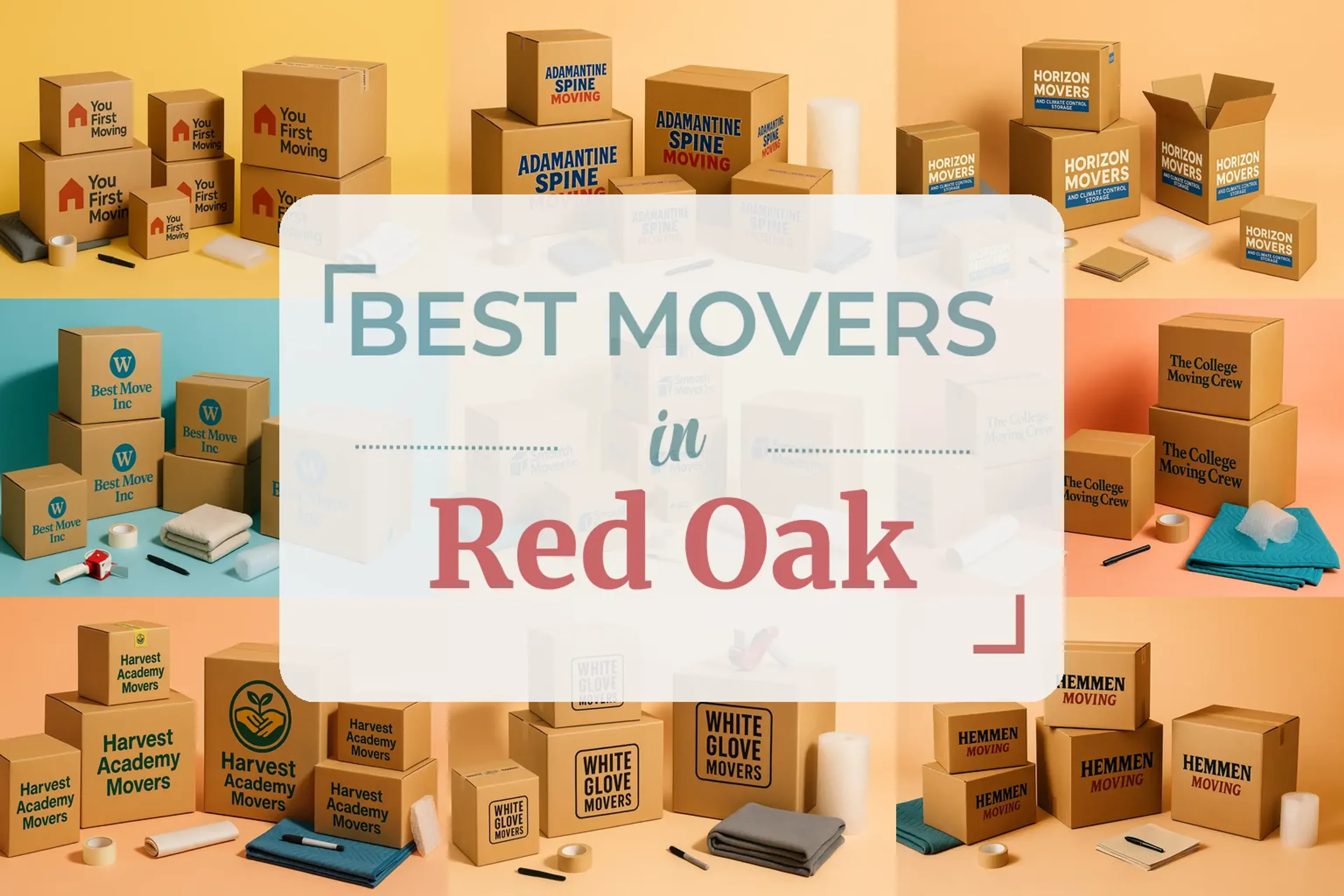 Side-by-side comparison of Red Oak moving companies