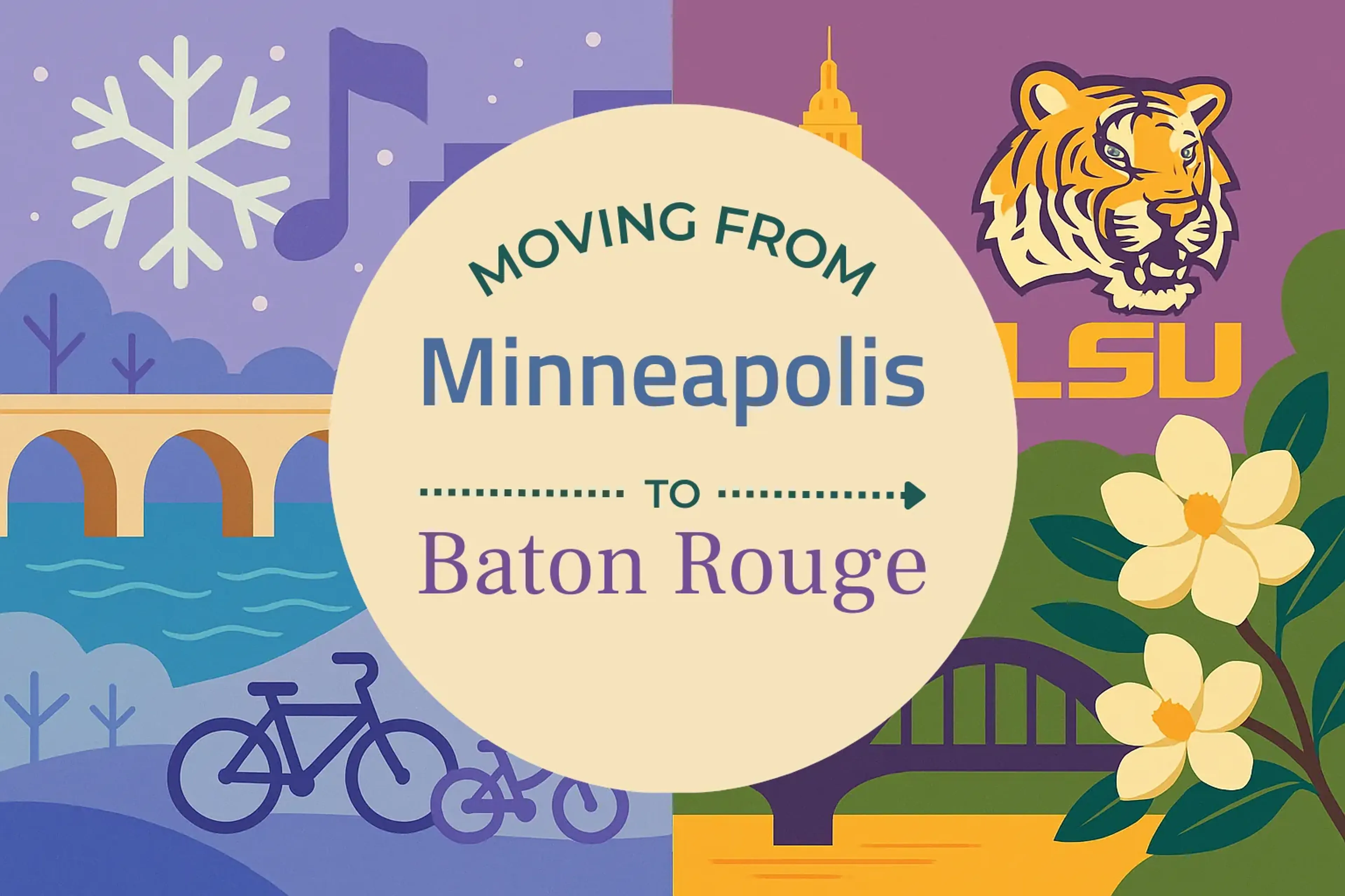 Side-by-side comparison of Minneapolis to Baton Rouge moving companies
