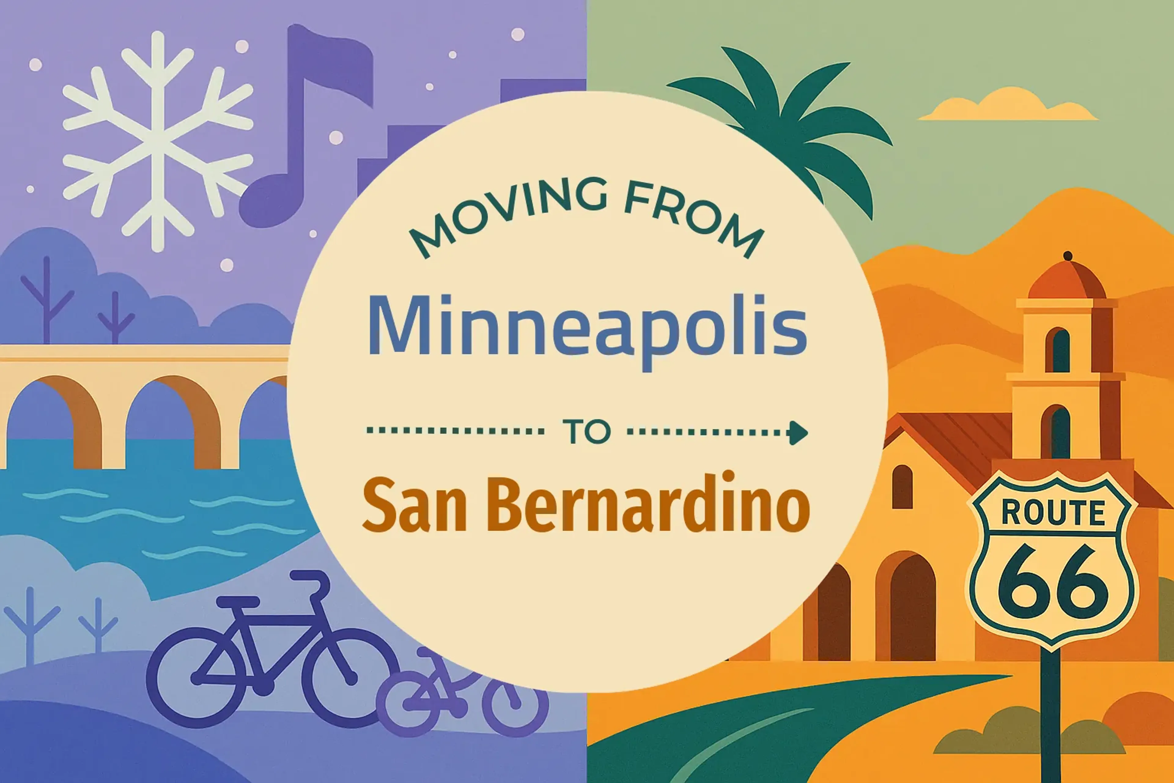 Side-by-side comparison of Minneapolis to San Bernardino moving companies