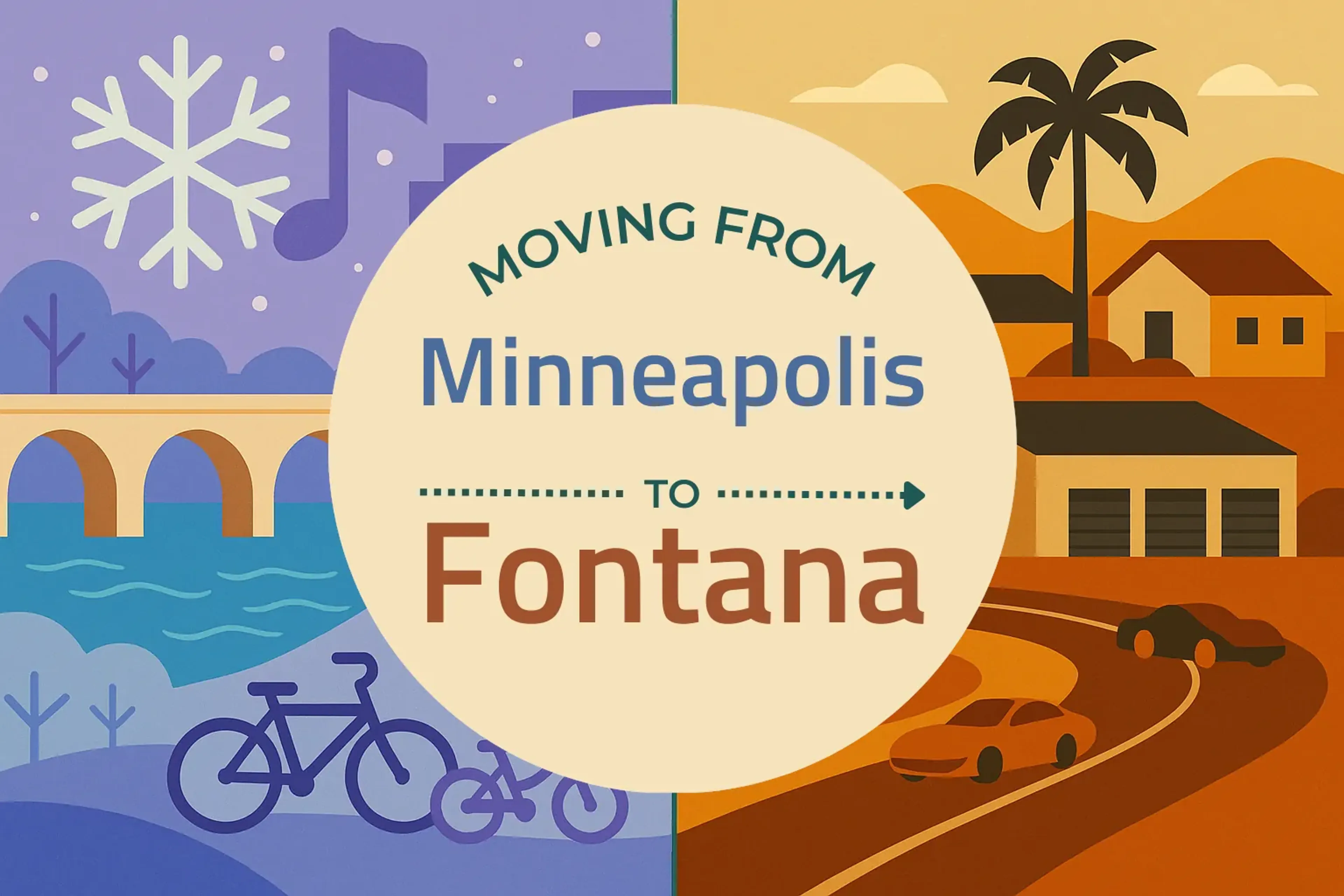 Side-by-side comparison of Minneapolis to Fontana moving companies