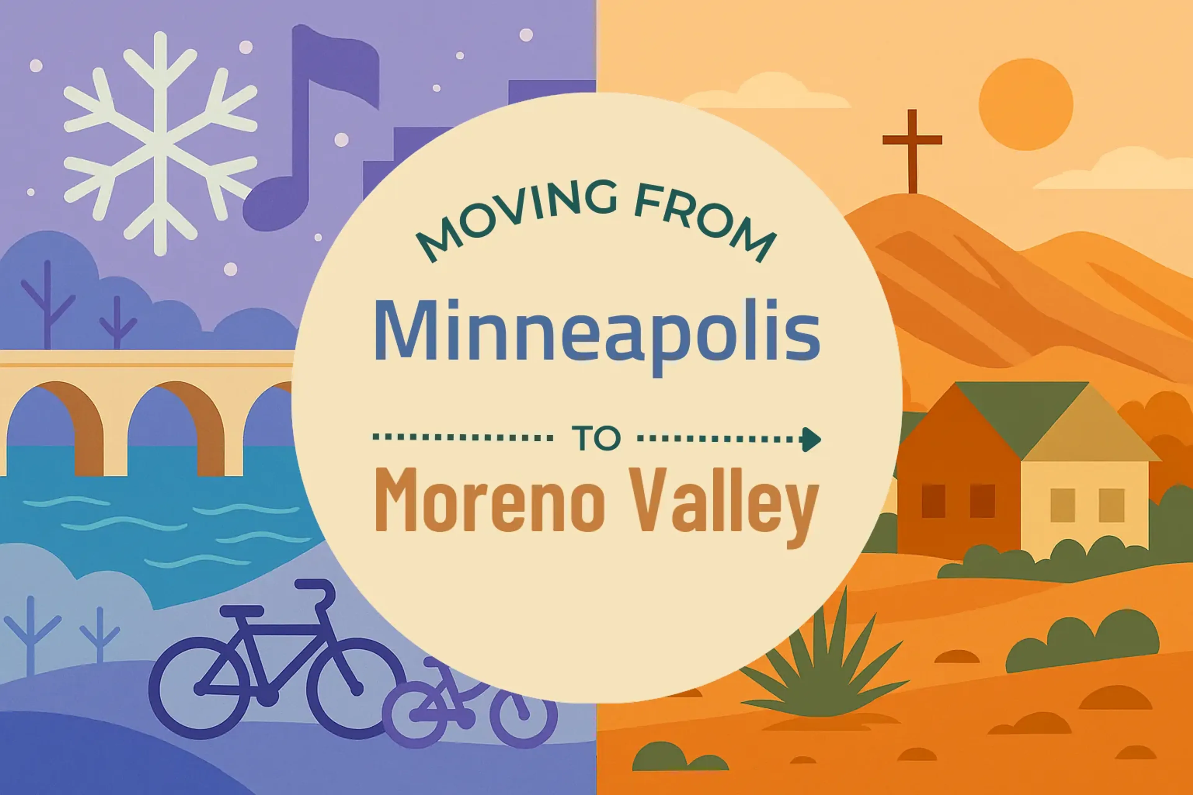 Side-by-side comparison of Minneapolis to Moreno Valley moving companies