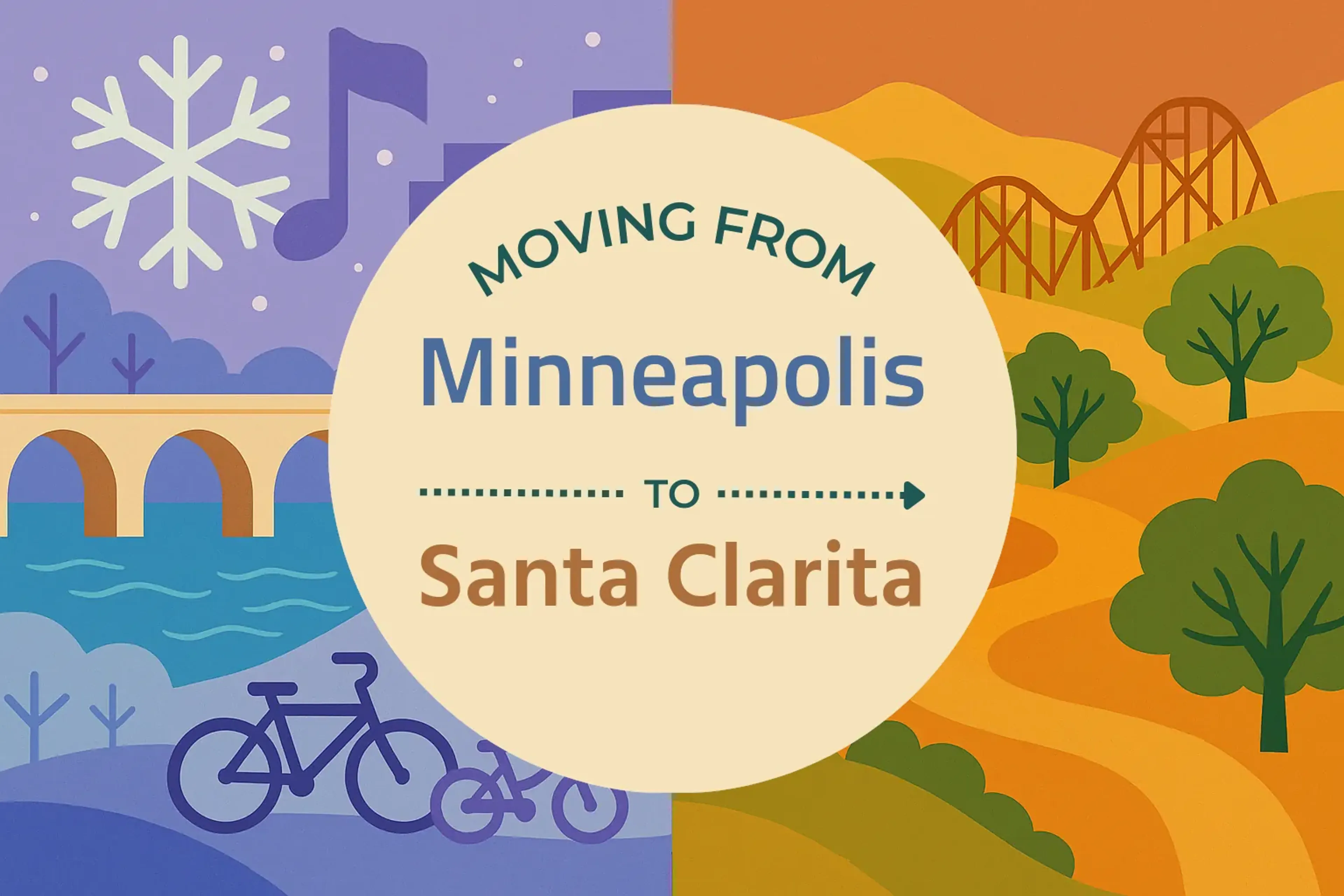 Side-by-side comparison of Minneapolis to Santa Clarita moving companies