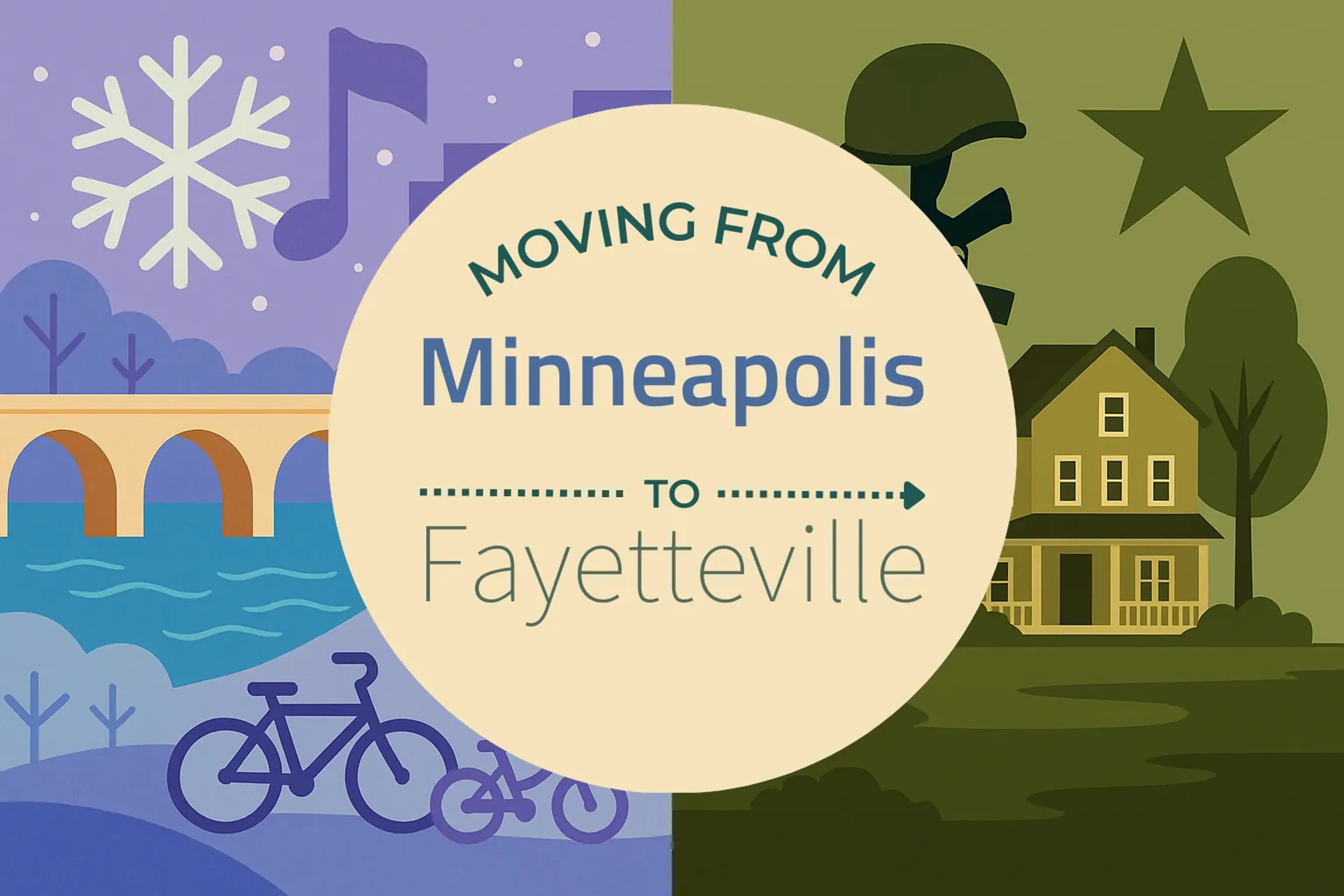 Side-by-side comparison of Minneapolis to Fayetteville moving companies