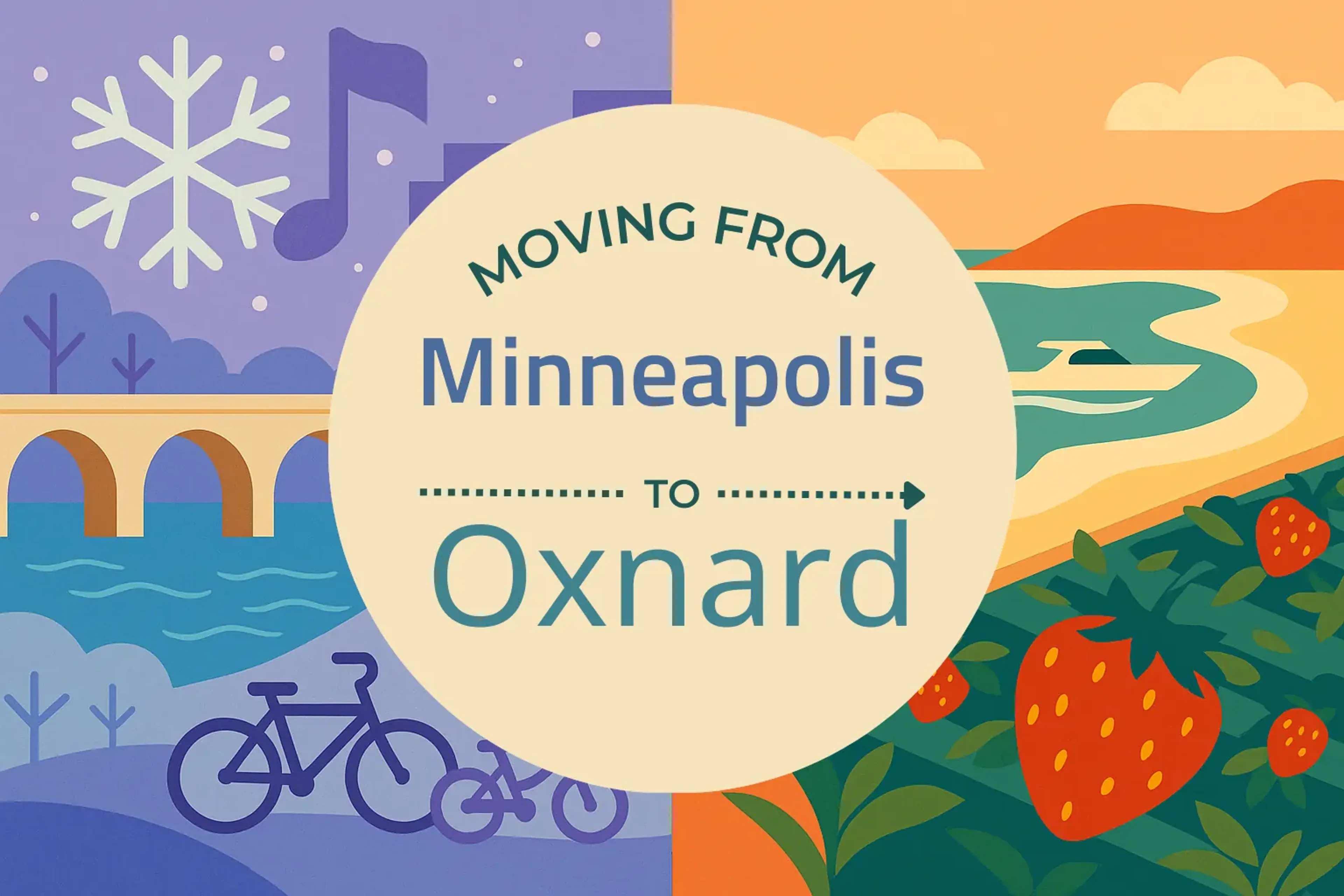 Side-by-side comparison of Minneapolis to Oxnard moving companies