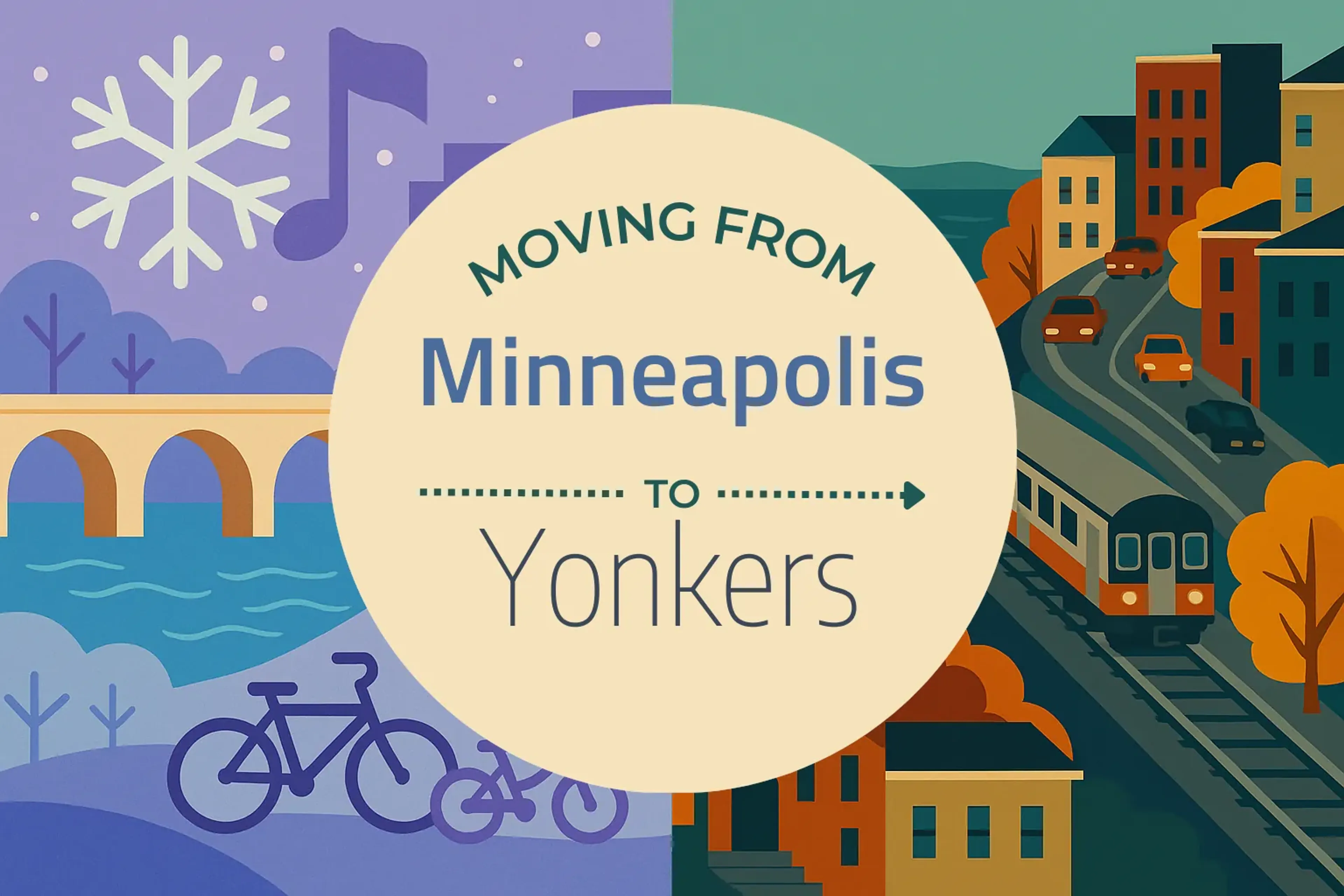Side-by-side comparison of Minneapolis to Yonkers moving companies