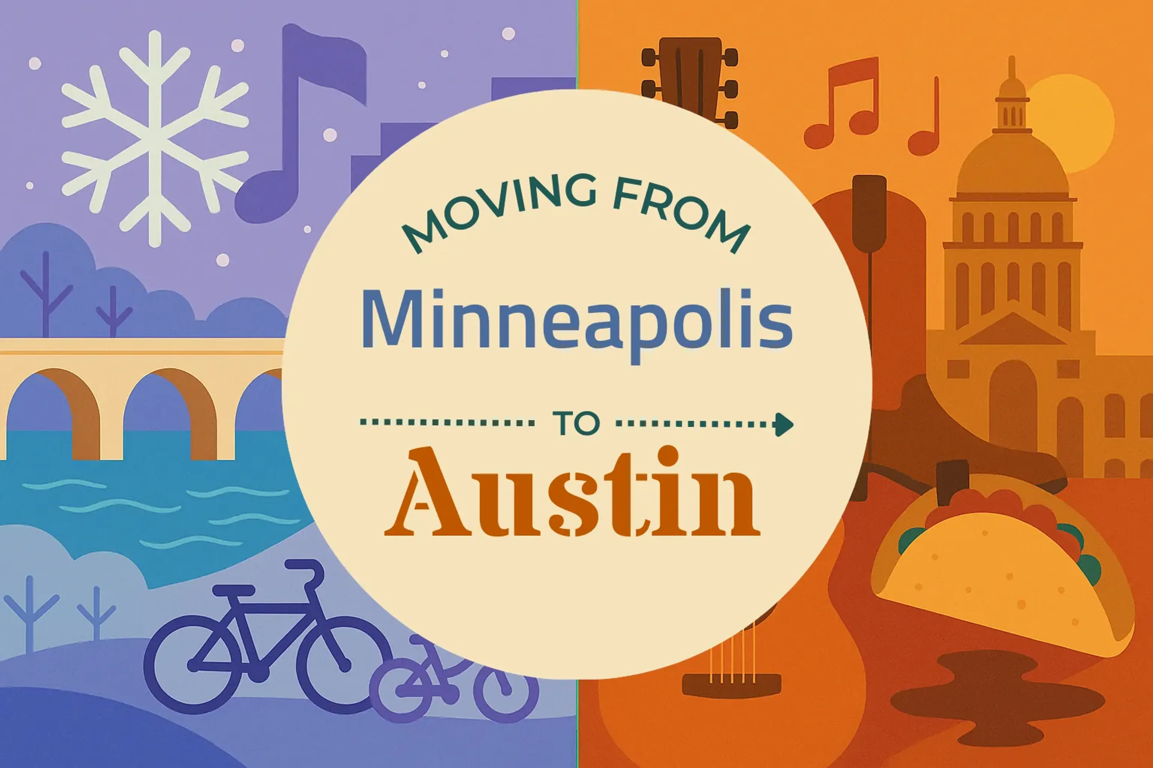 Side-by-side comparison of Minneapolis to Austin moving companies