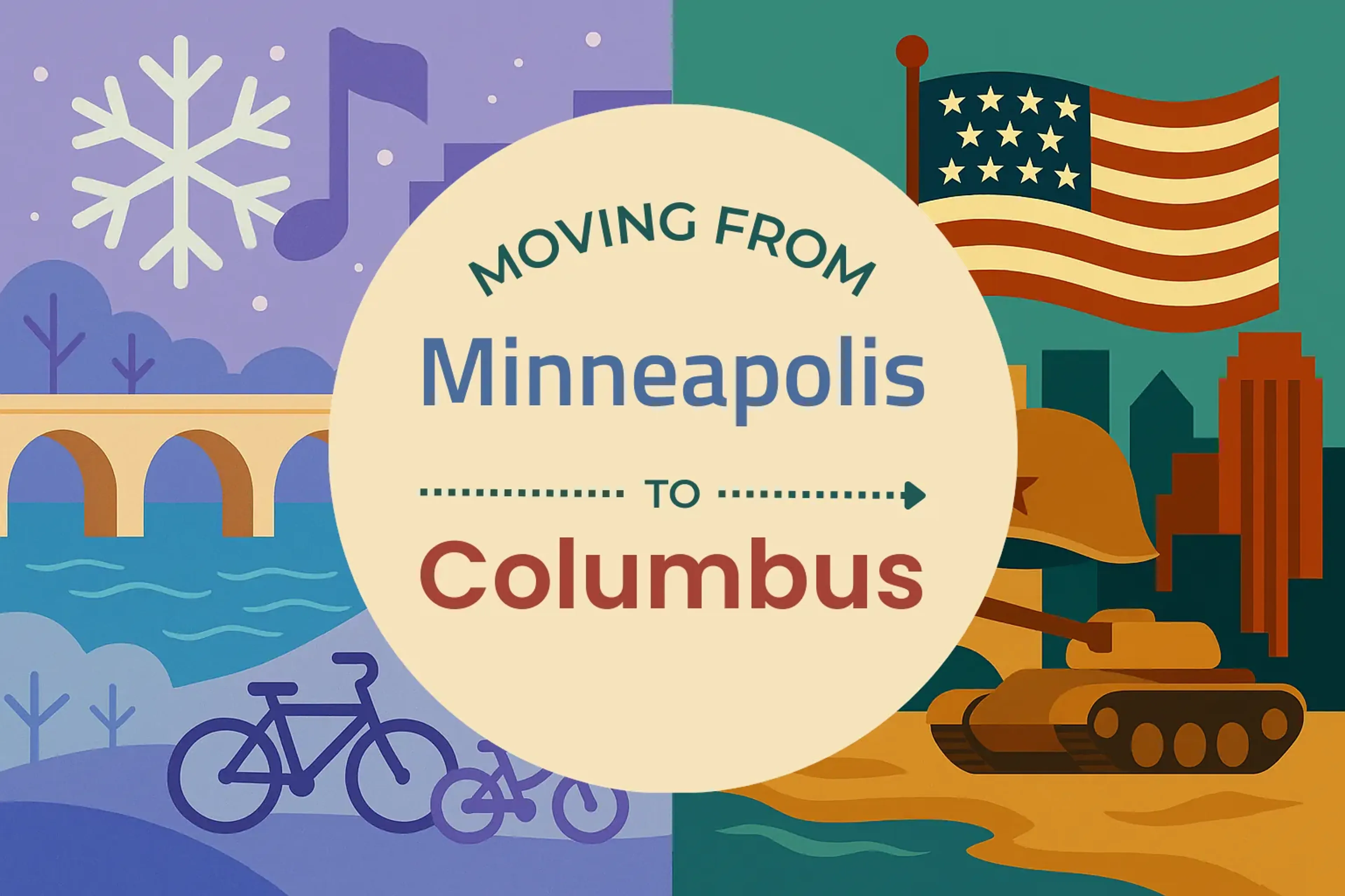 Side-by-side comparison of Minneapolis to Columbus moving companies