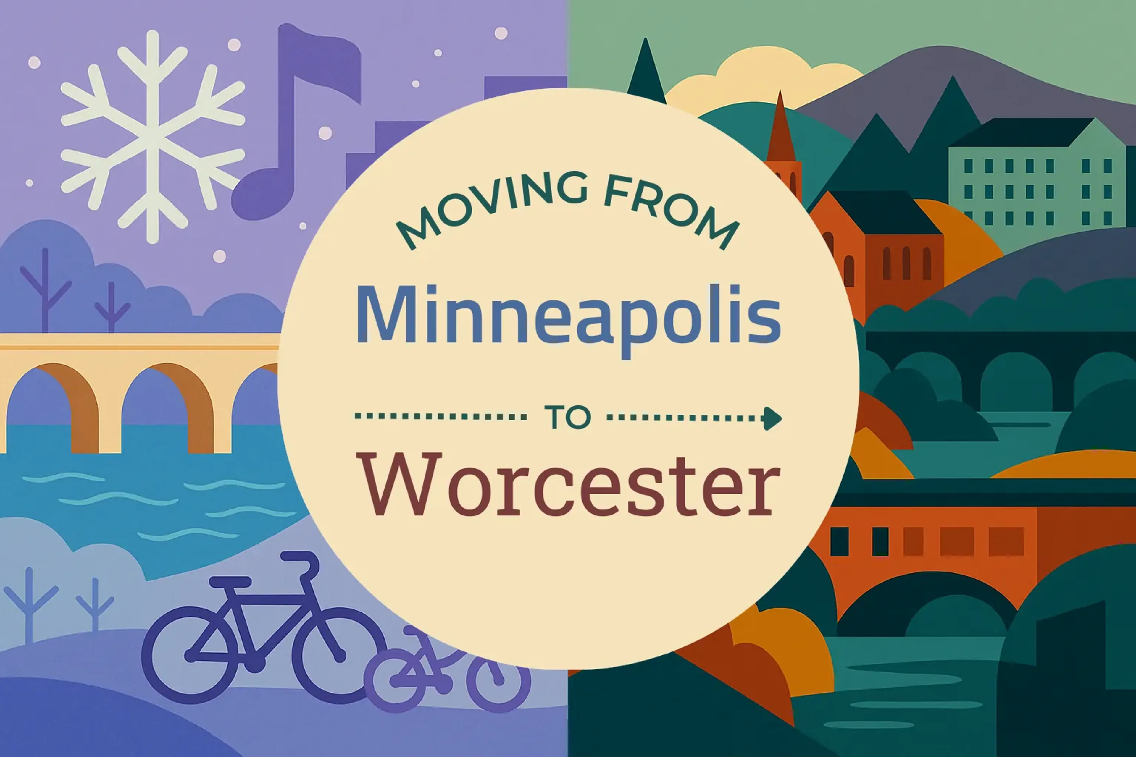 Side-by-side comparison of Minneapolis to Worcester moving companies