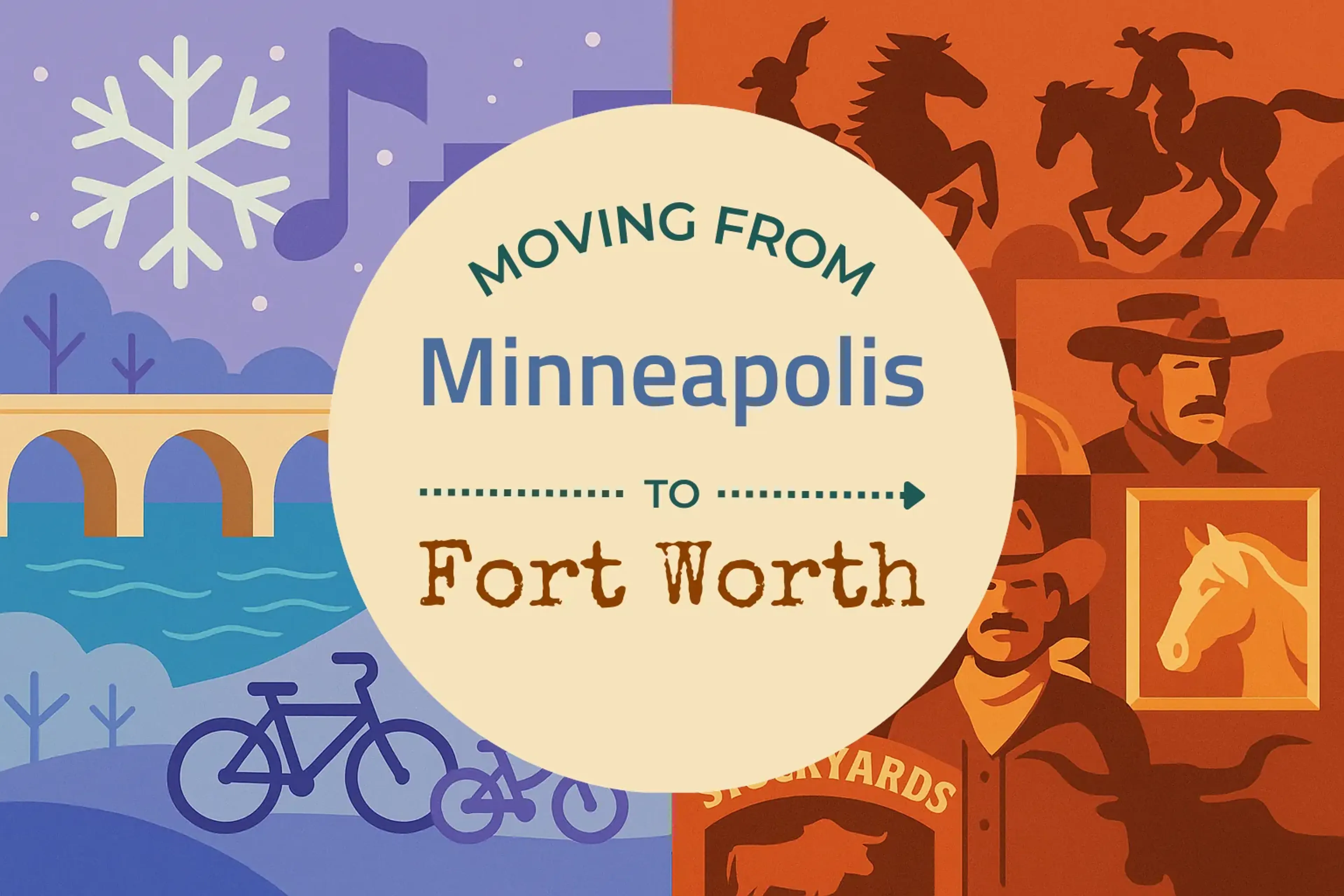 Side-by-side comparison of Minneapolis to Fort Worth moving companies