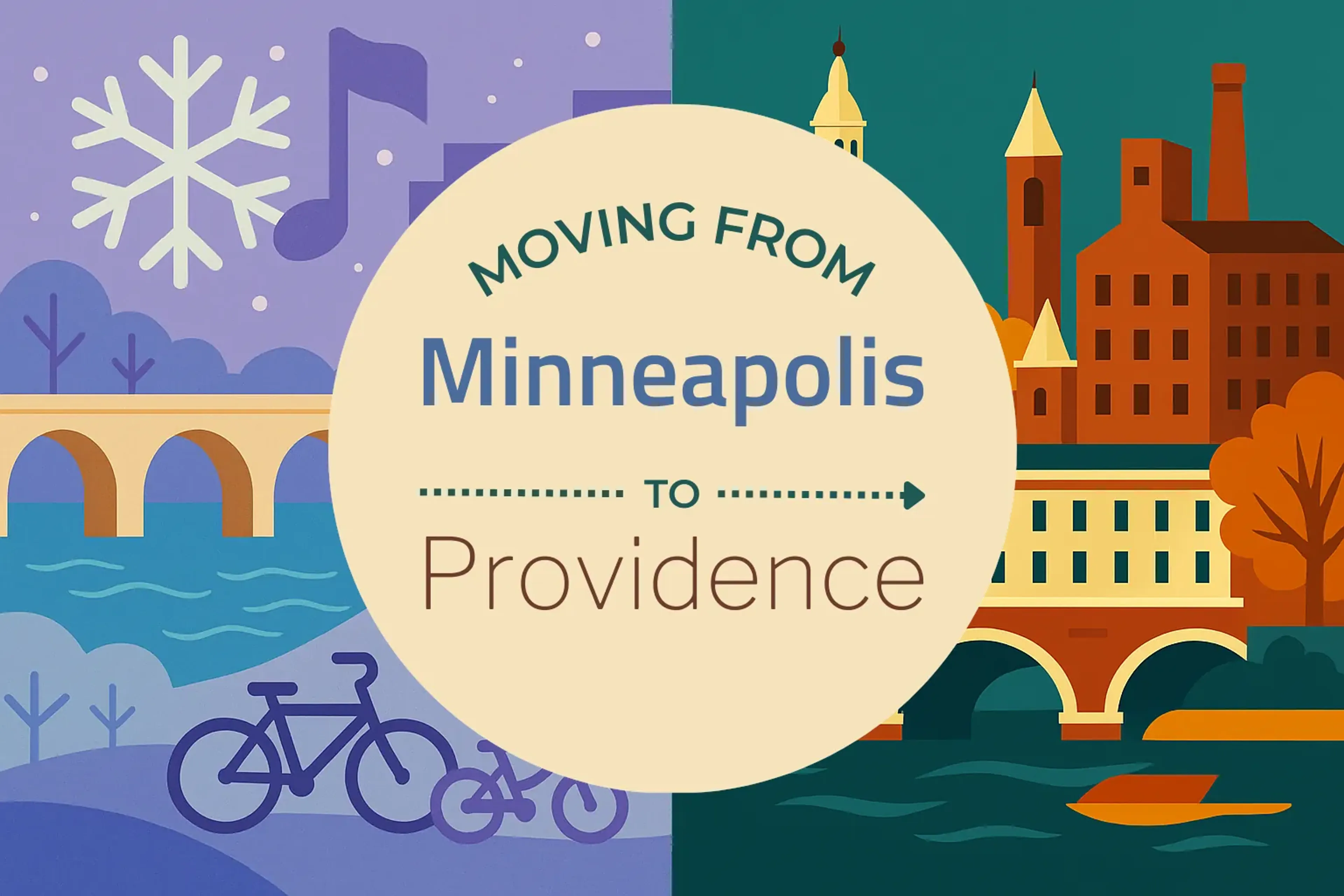 Side-by-side comparison of Minneapolis to Providence moving companies
