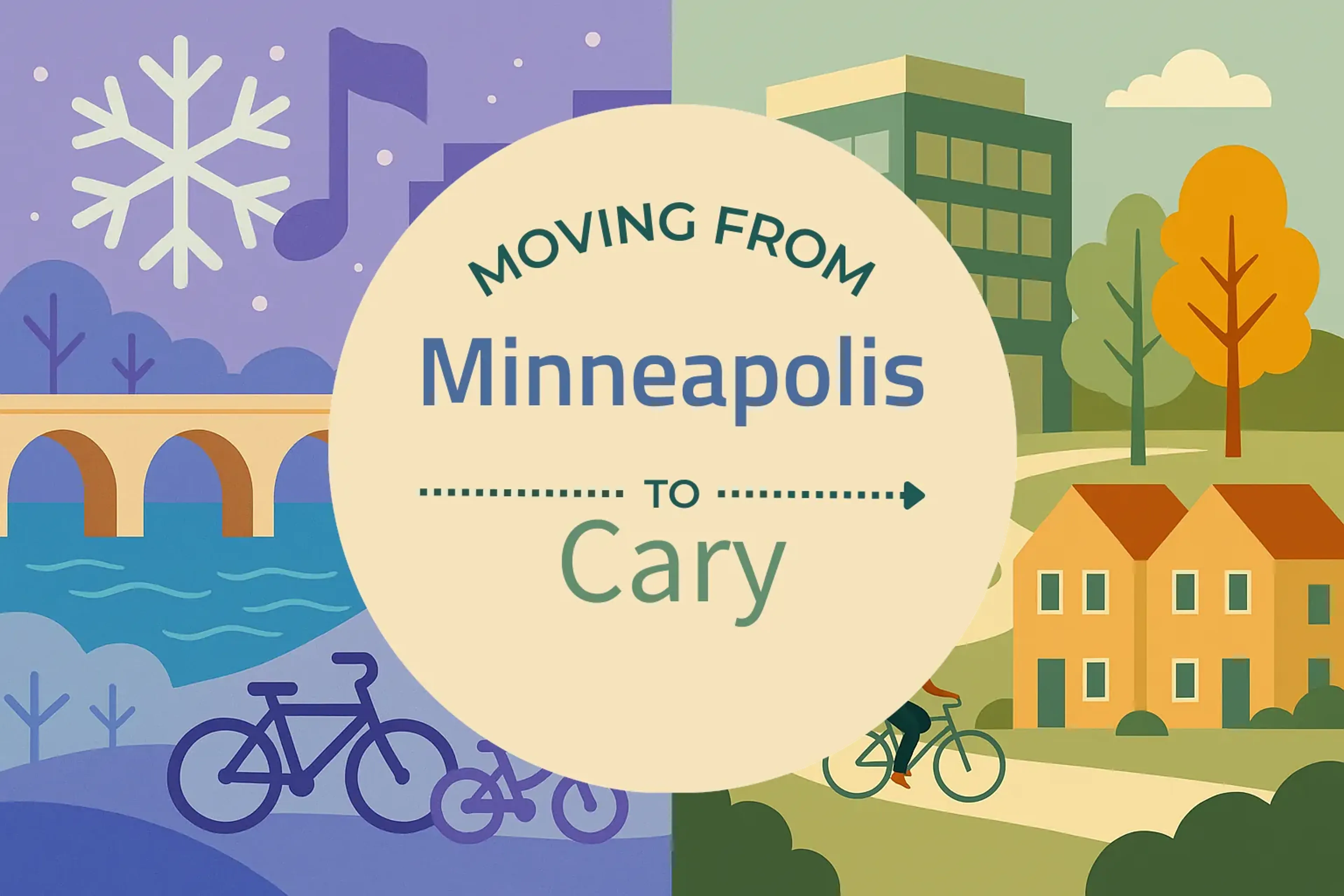 Side-by-side comparison of Minneapolis to Cary moving companies