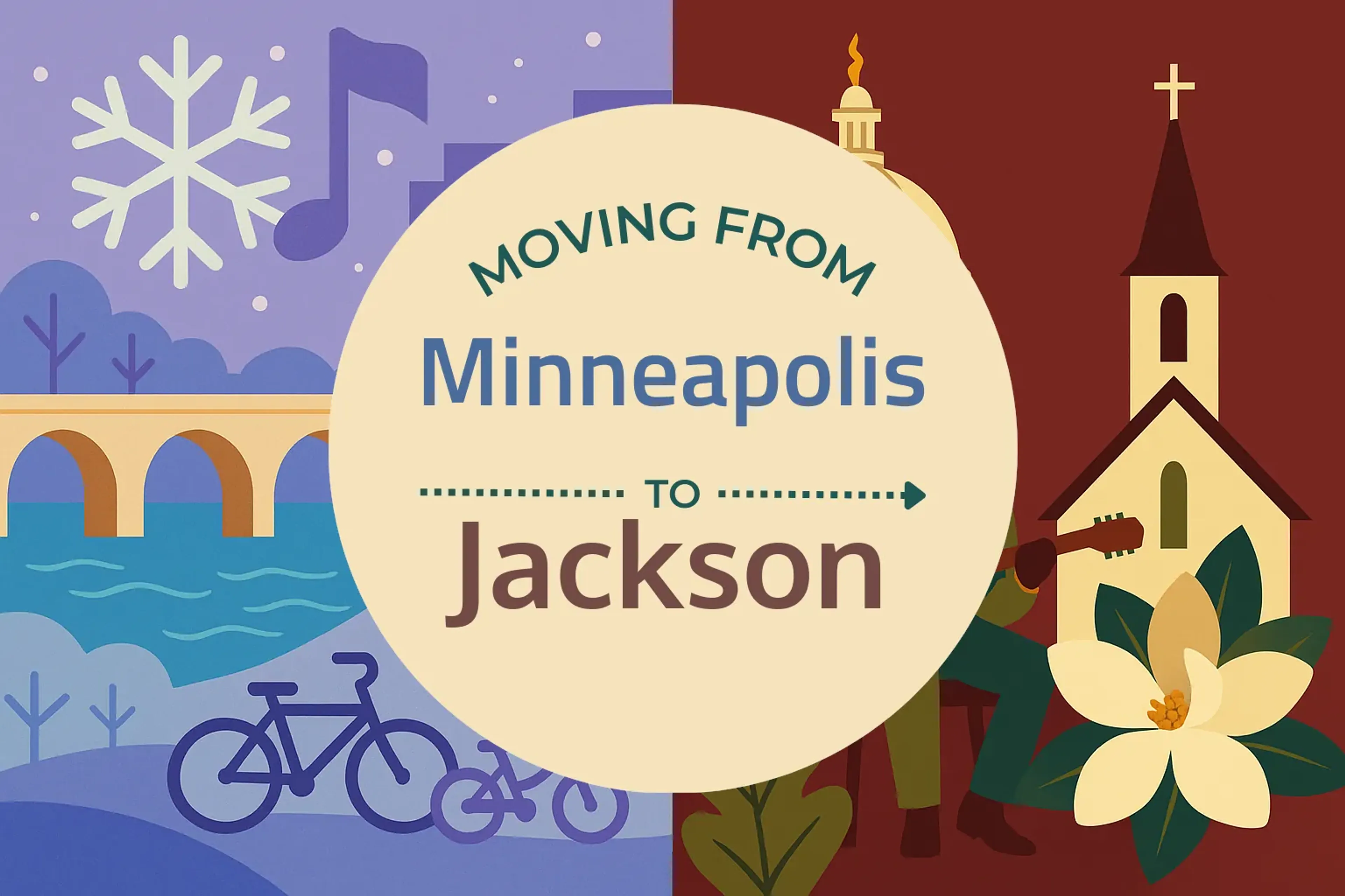 Side-by-side comparison of Minneapolis to Jackson moving companies