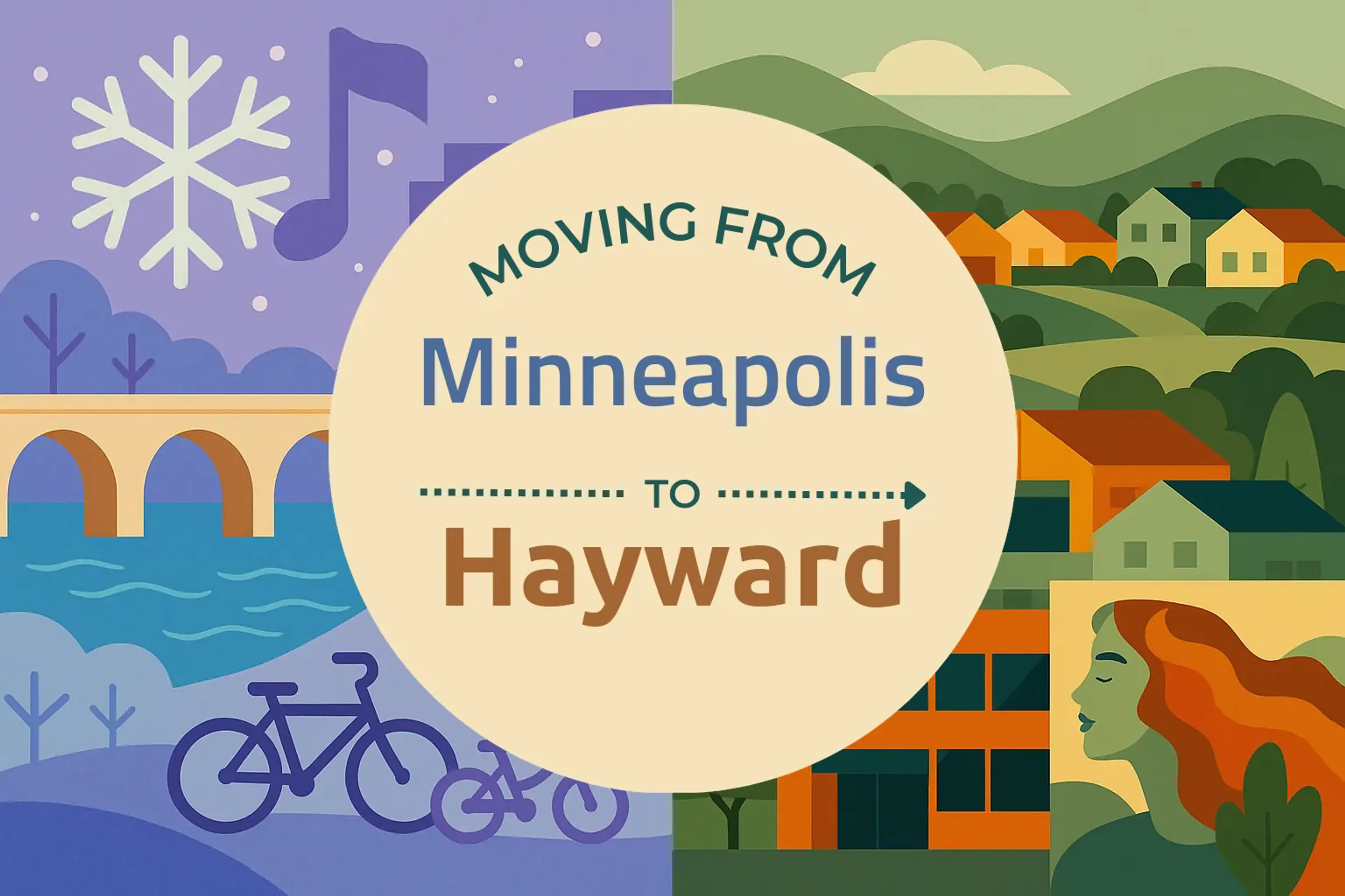 Side-by-side comparison of Minneapolis to Hayward moving companies