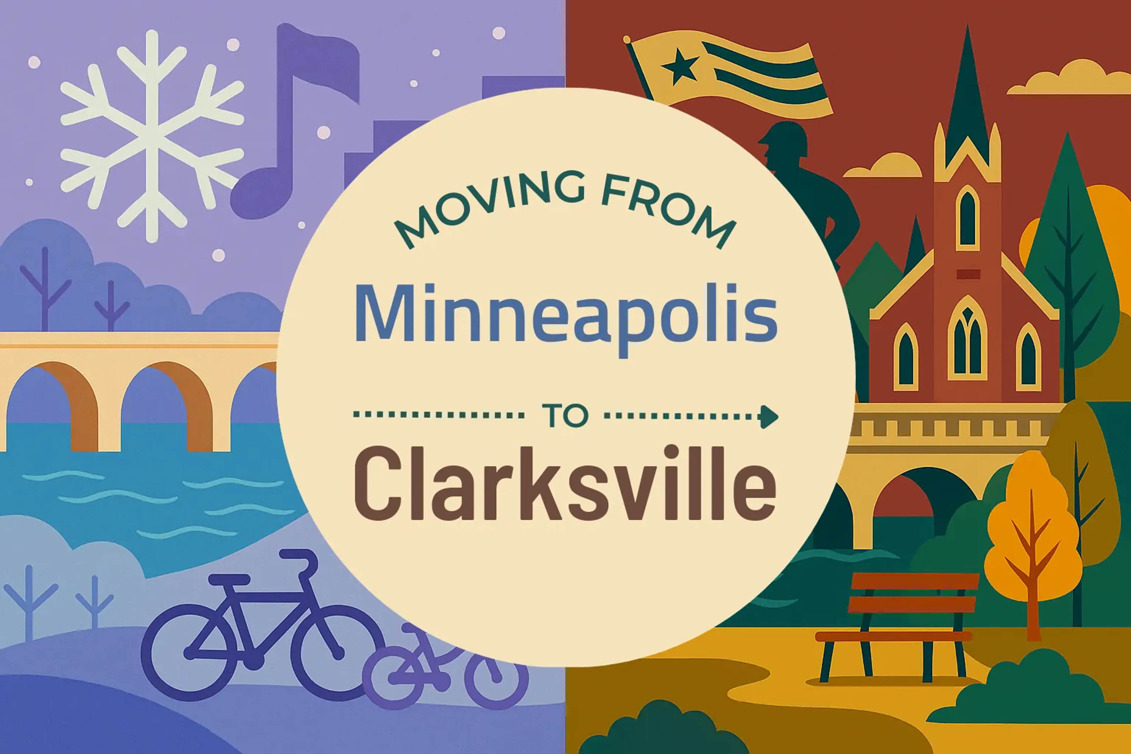 Side-by-side comparison of Minneapolis to Clarksville moving companies