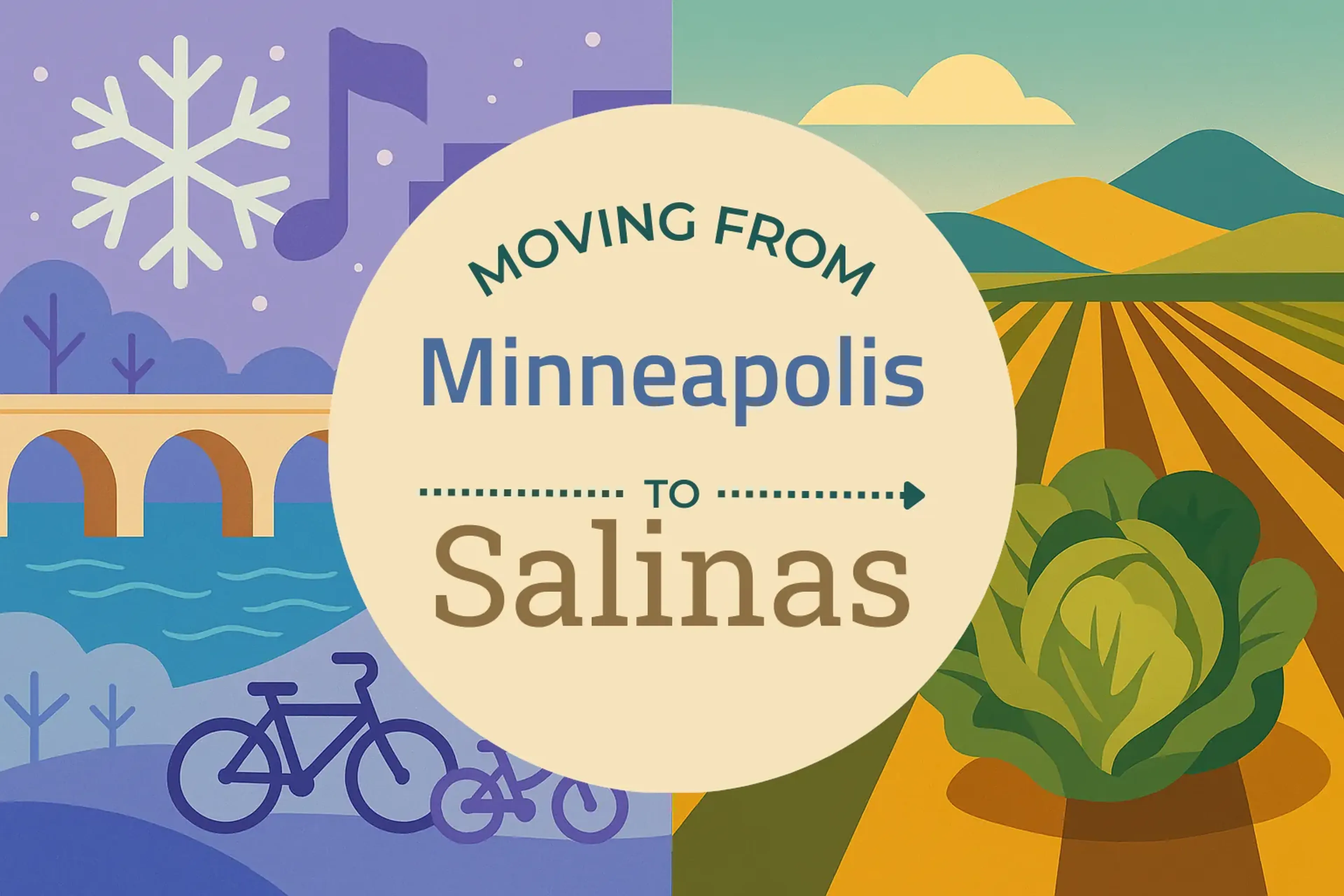 Side-by-side comparison of Minneapolis to Salinas moving companies