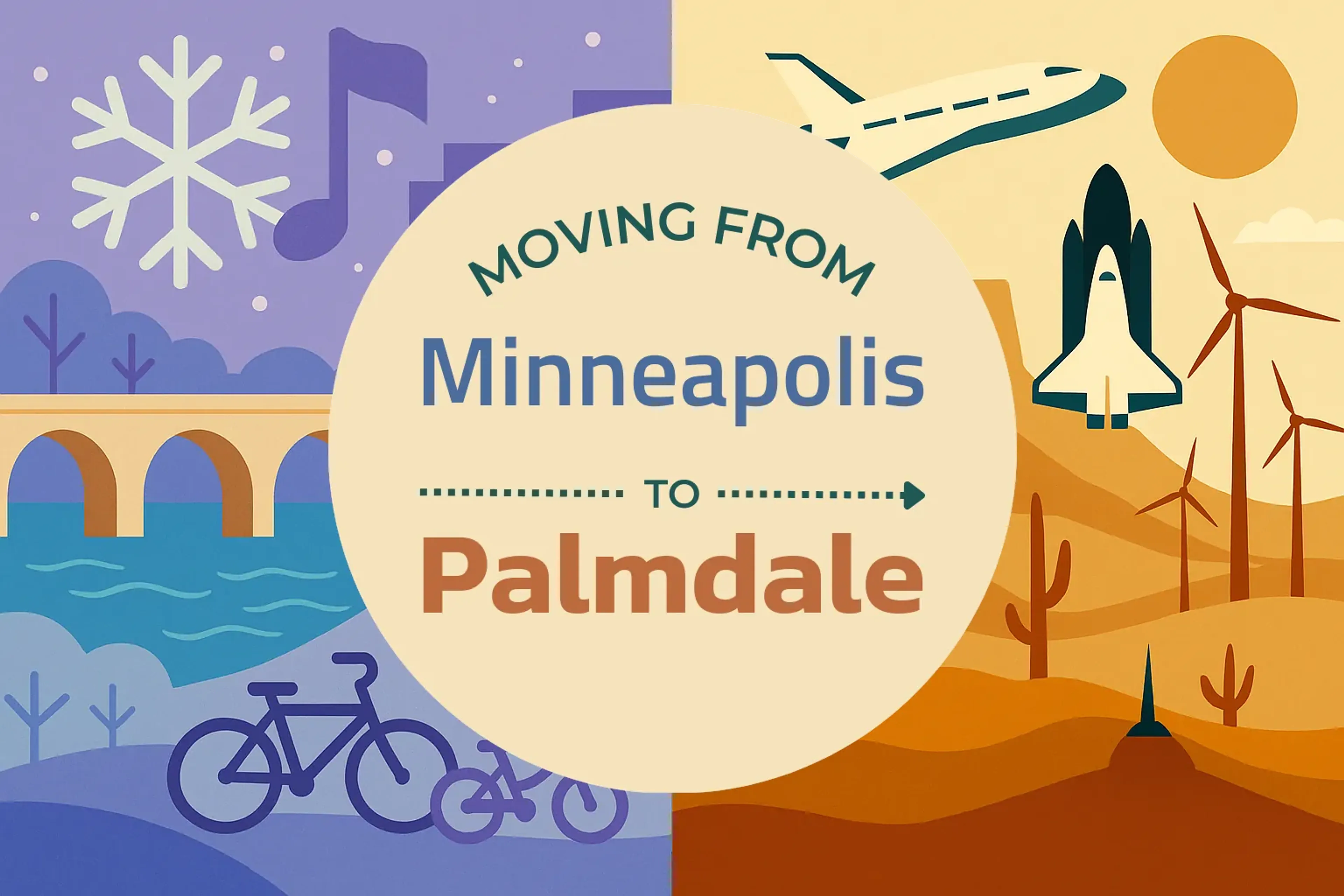 Side-by-side comparison of Minneapolis to Palmdale moving companies