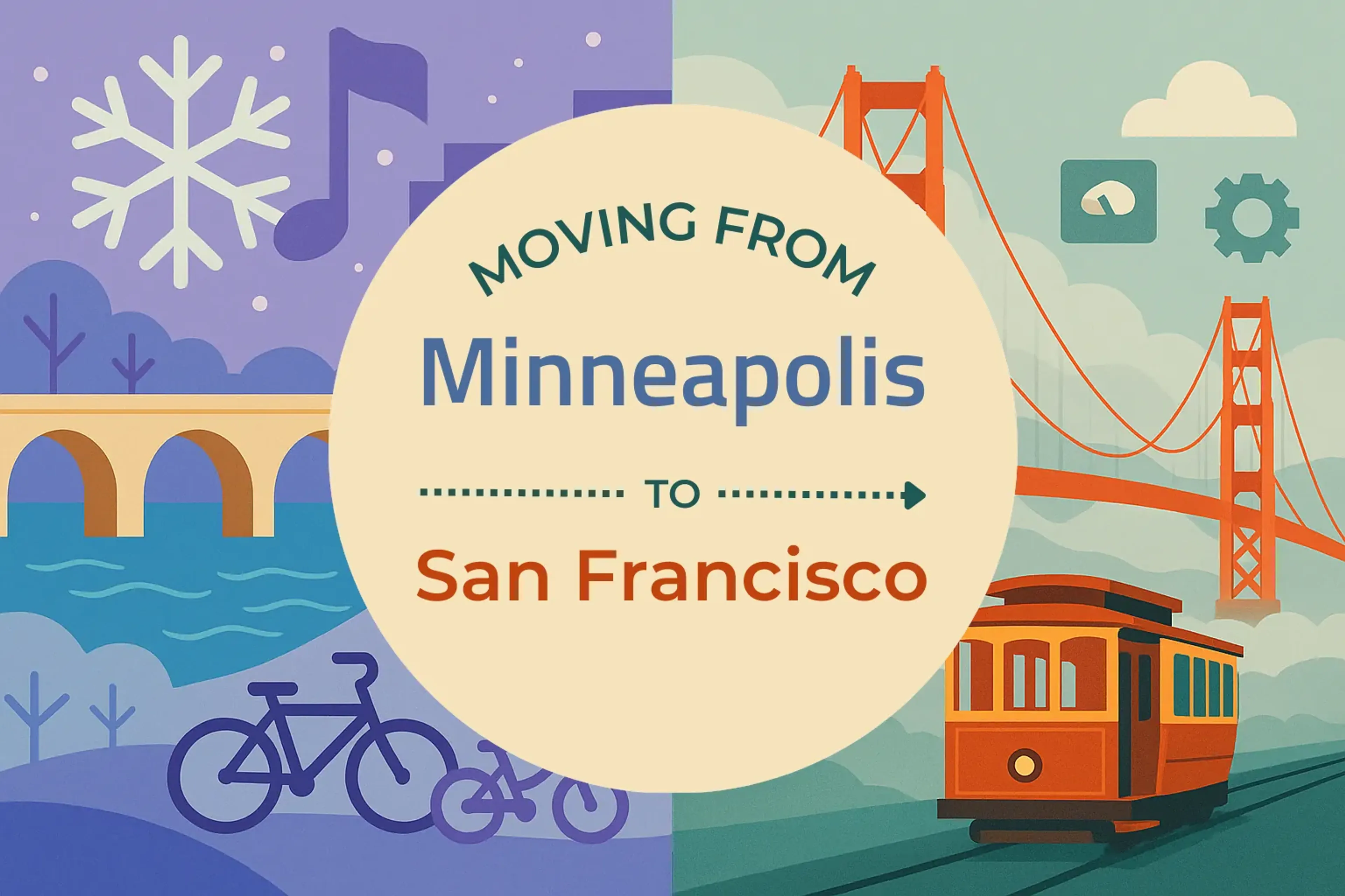 Side-by-side comparison of Minneapolis to San Francisco moving companies