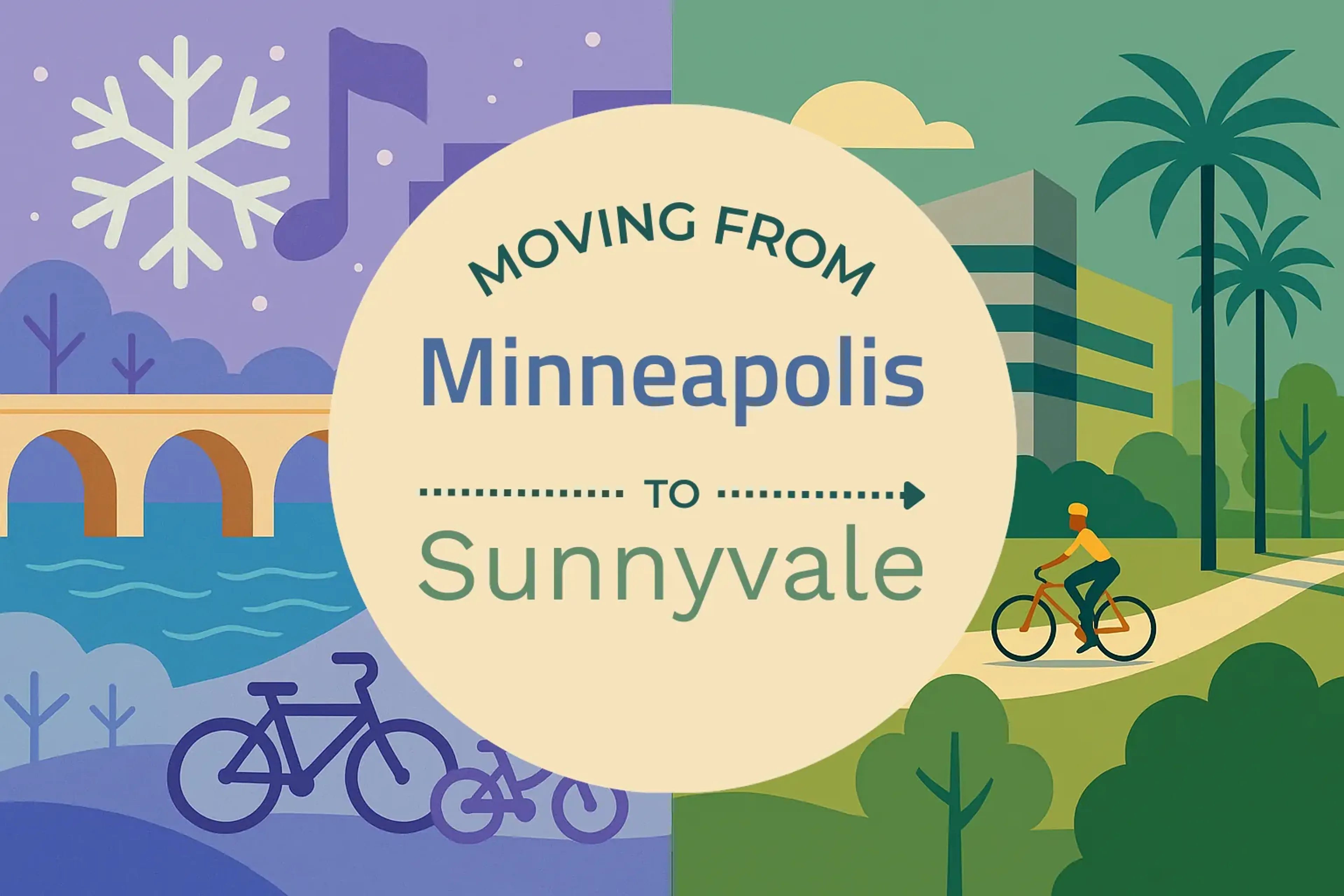 Side-by-side comparison of Minneapolis to Sunnyvale moving companies