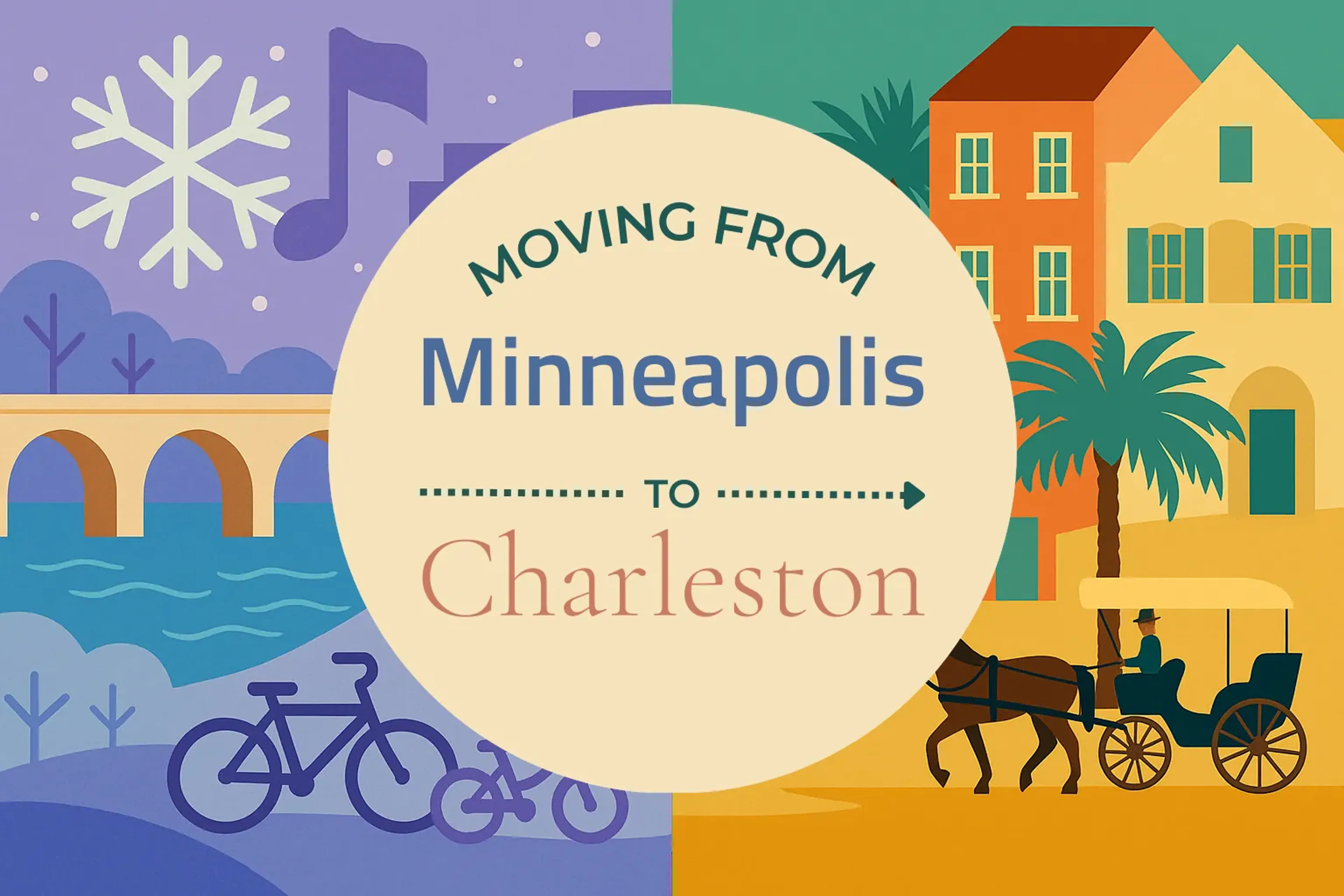 Side-by-side comparison of Minneapolis to Charleston moving companies