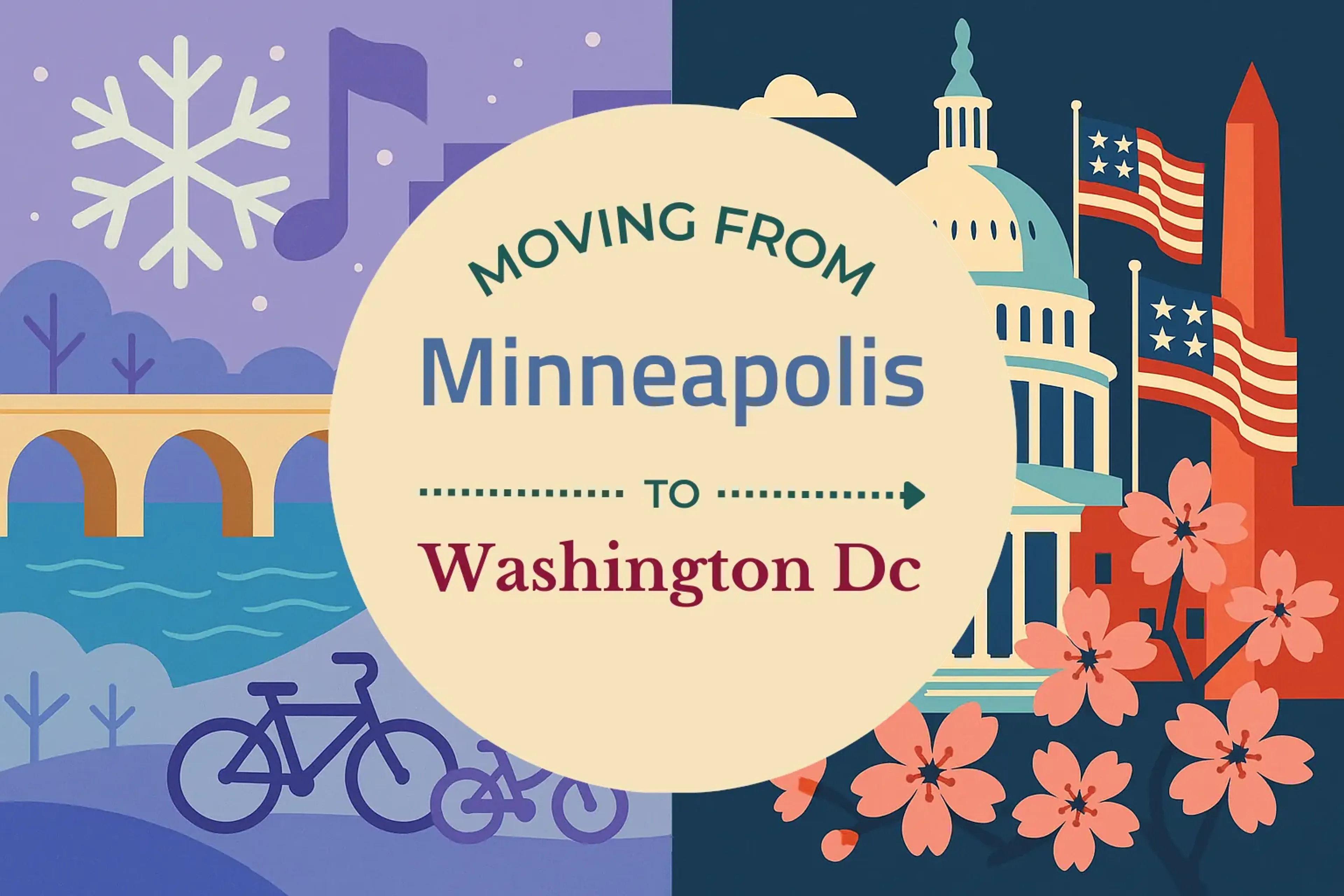 Side-by-side comparison of Minneapolis to Washington DC moving companies