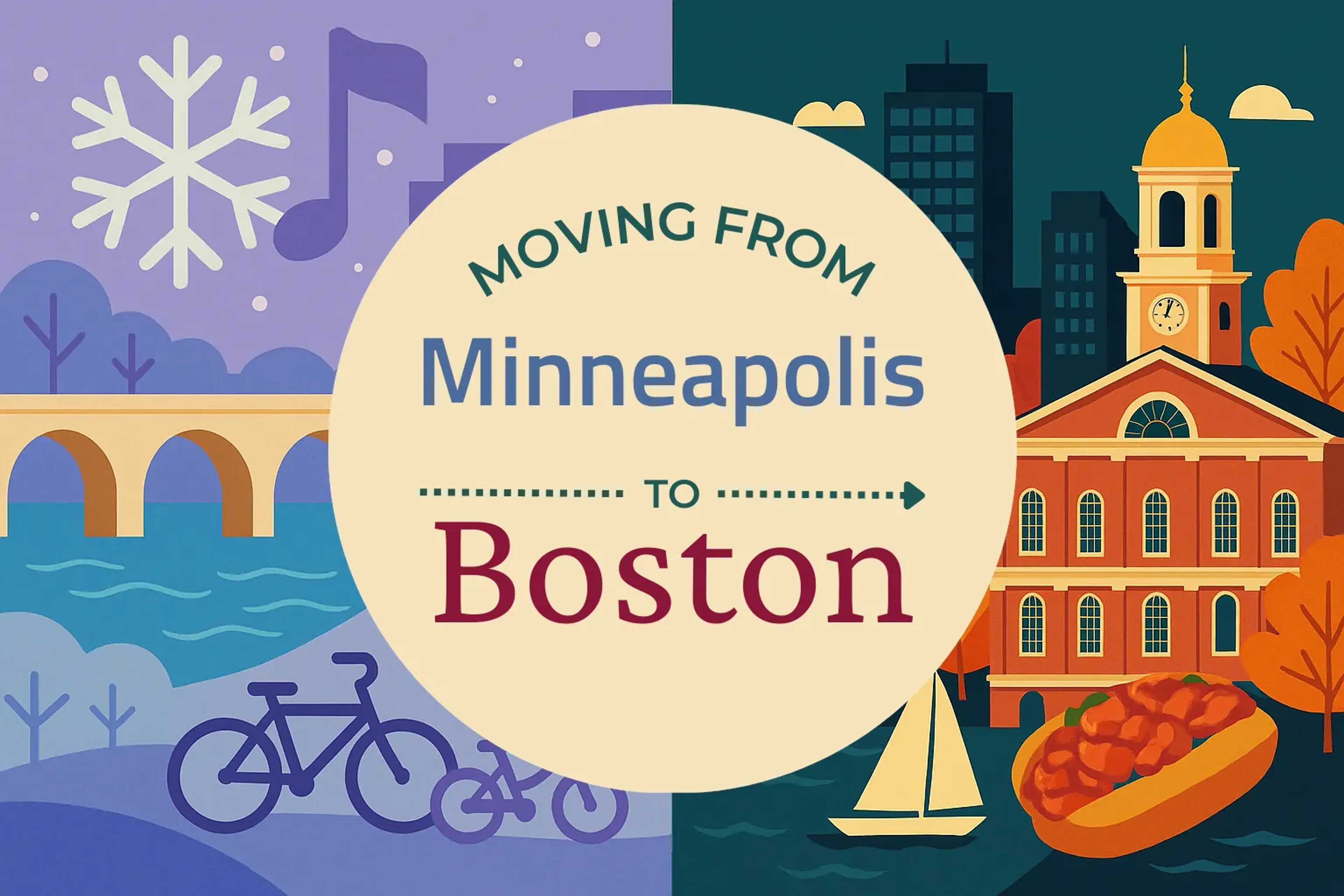 Side-by-side comparison of Minneapolis to Boston moving companies
