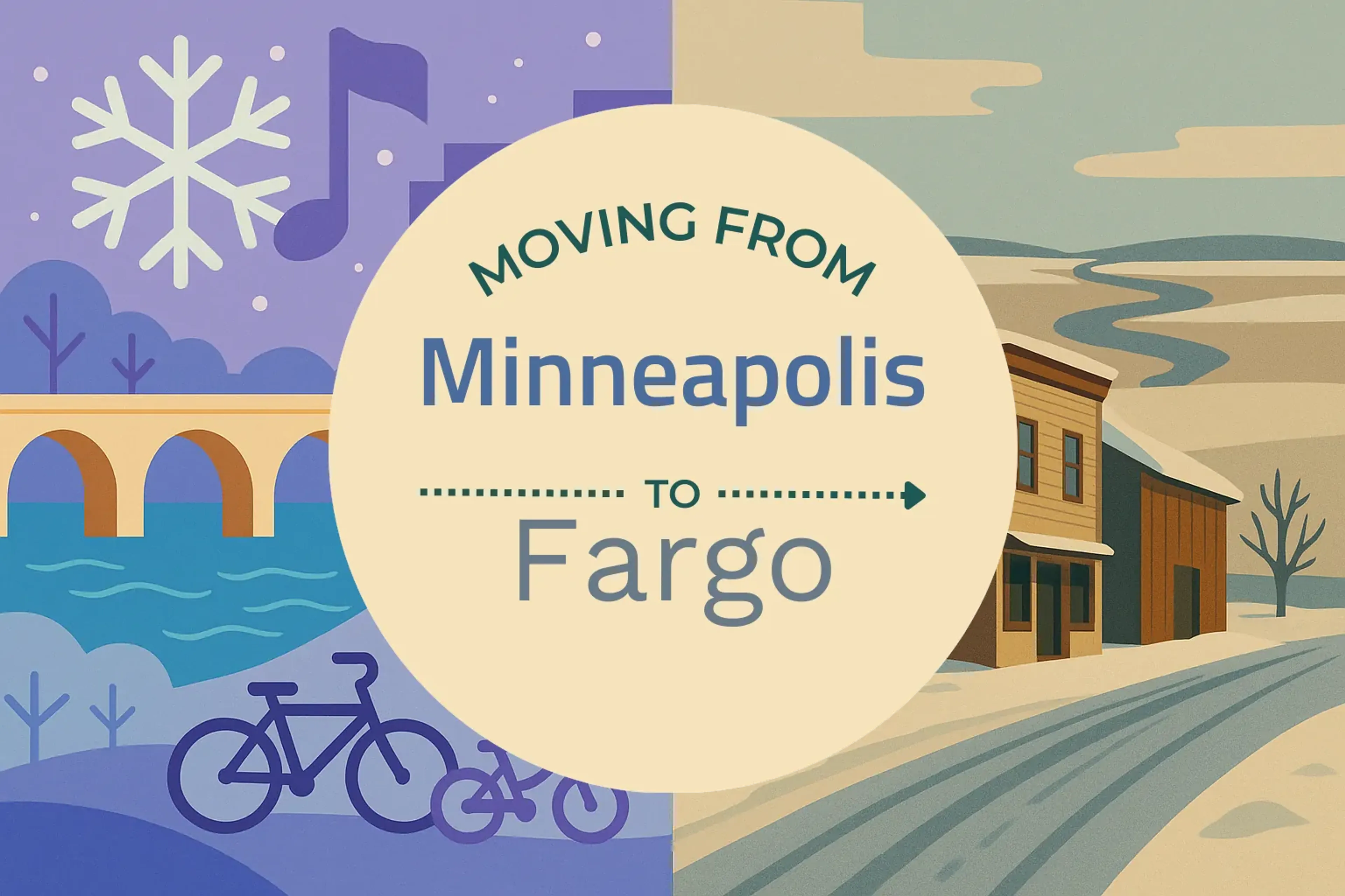 Side-by-side comparison of Minneapolis to Fargo moving companies