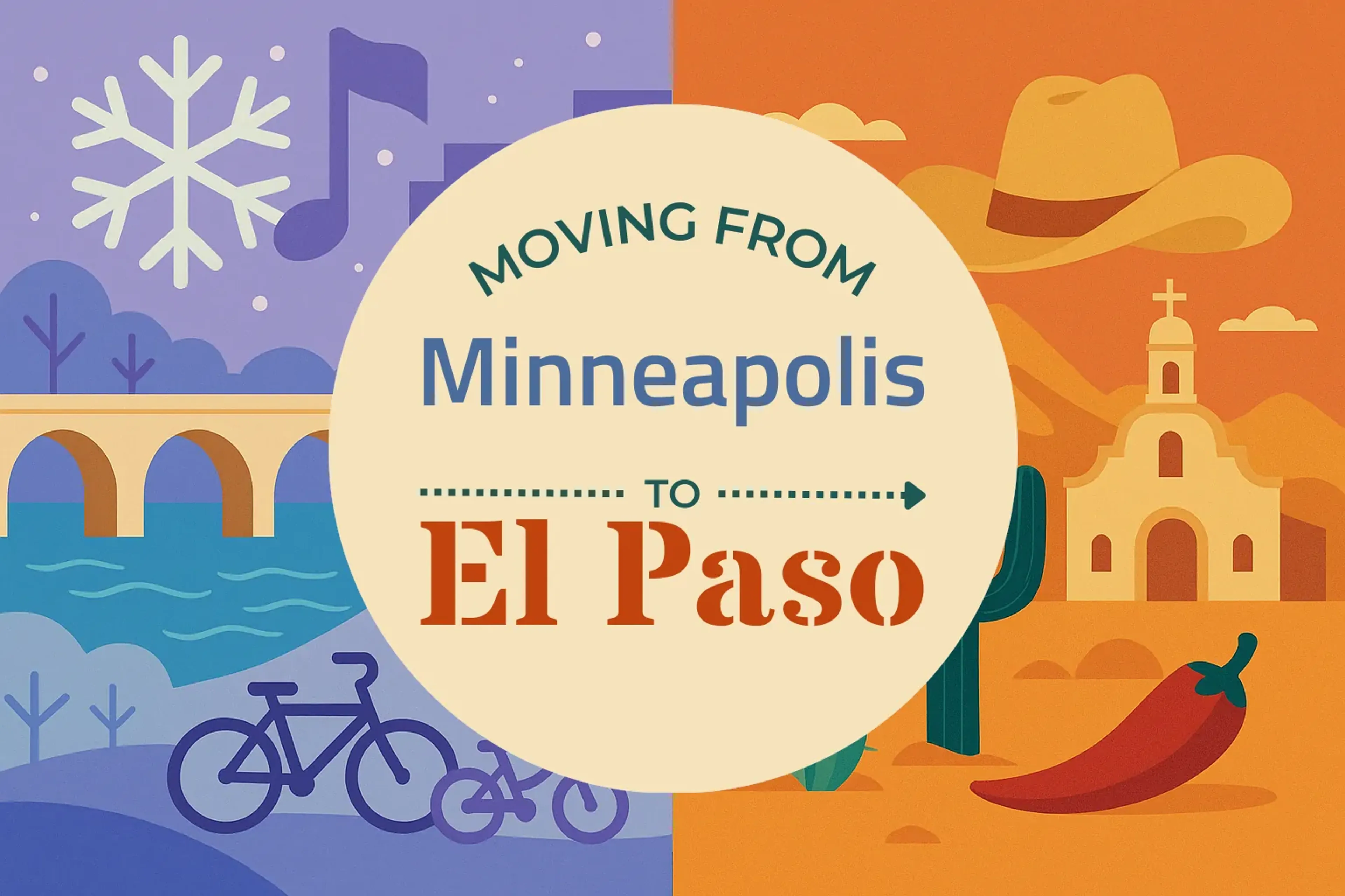 Side-by-side comparison of Minneapolis to El Paso moving companies
