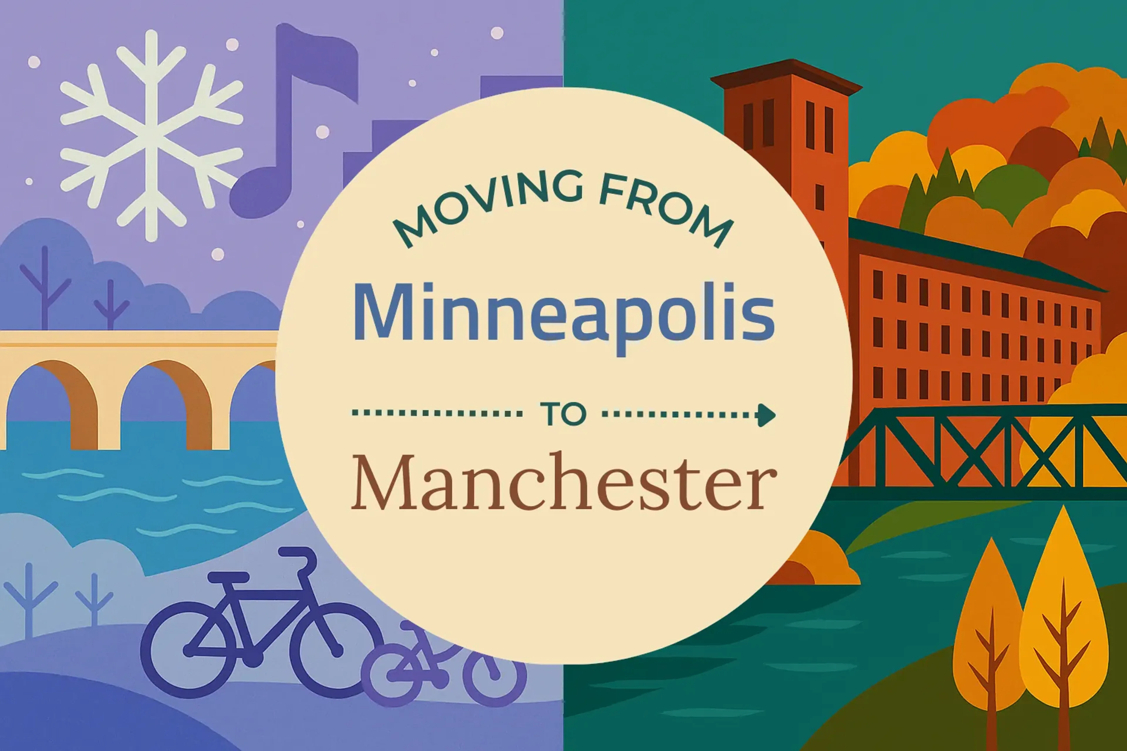 Side-by-side comparison of Minneapolis to Manchester moving companies