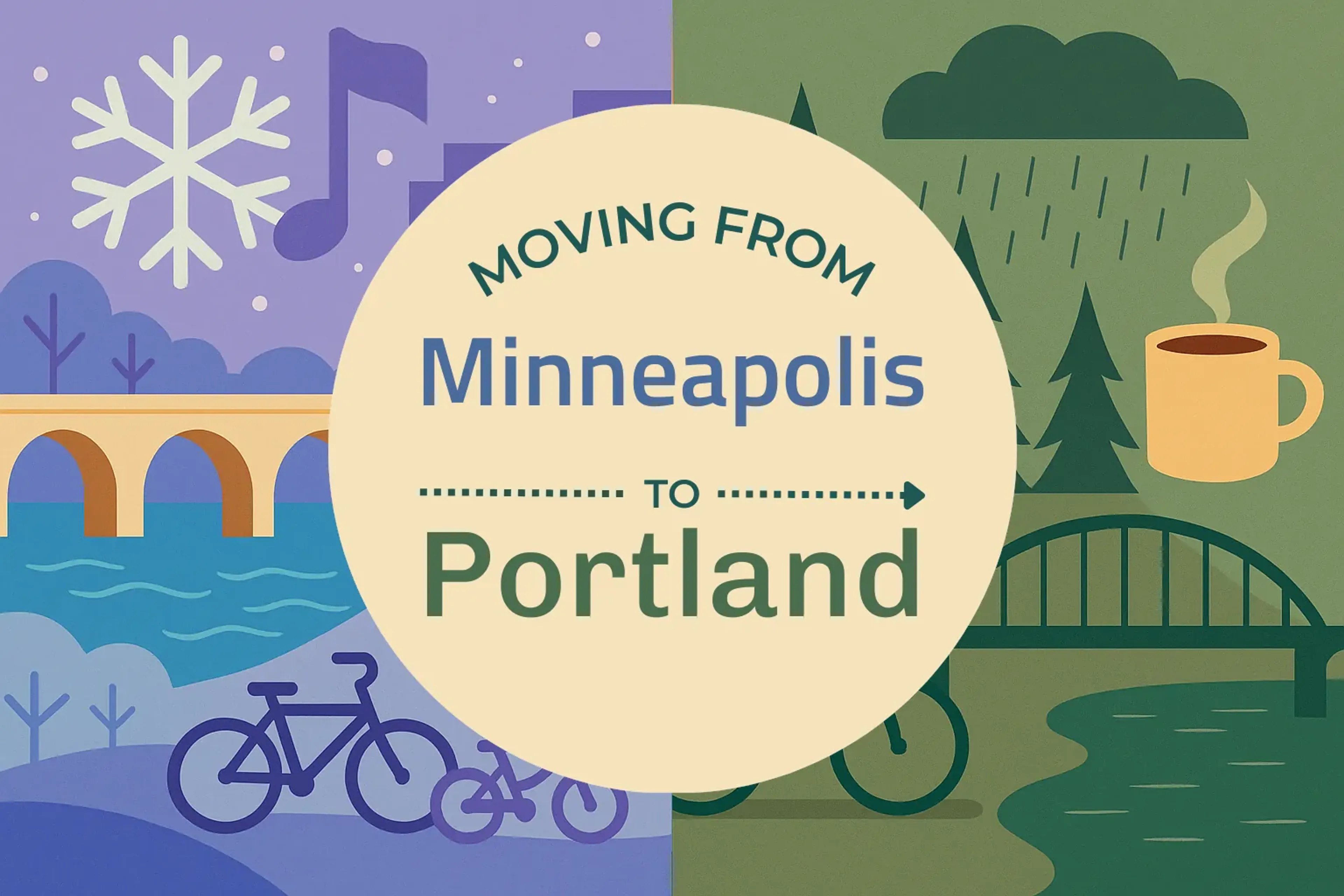 Side-by-side comparison of Minneapolis to Portland moving companies