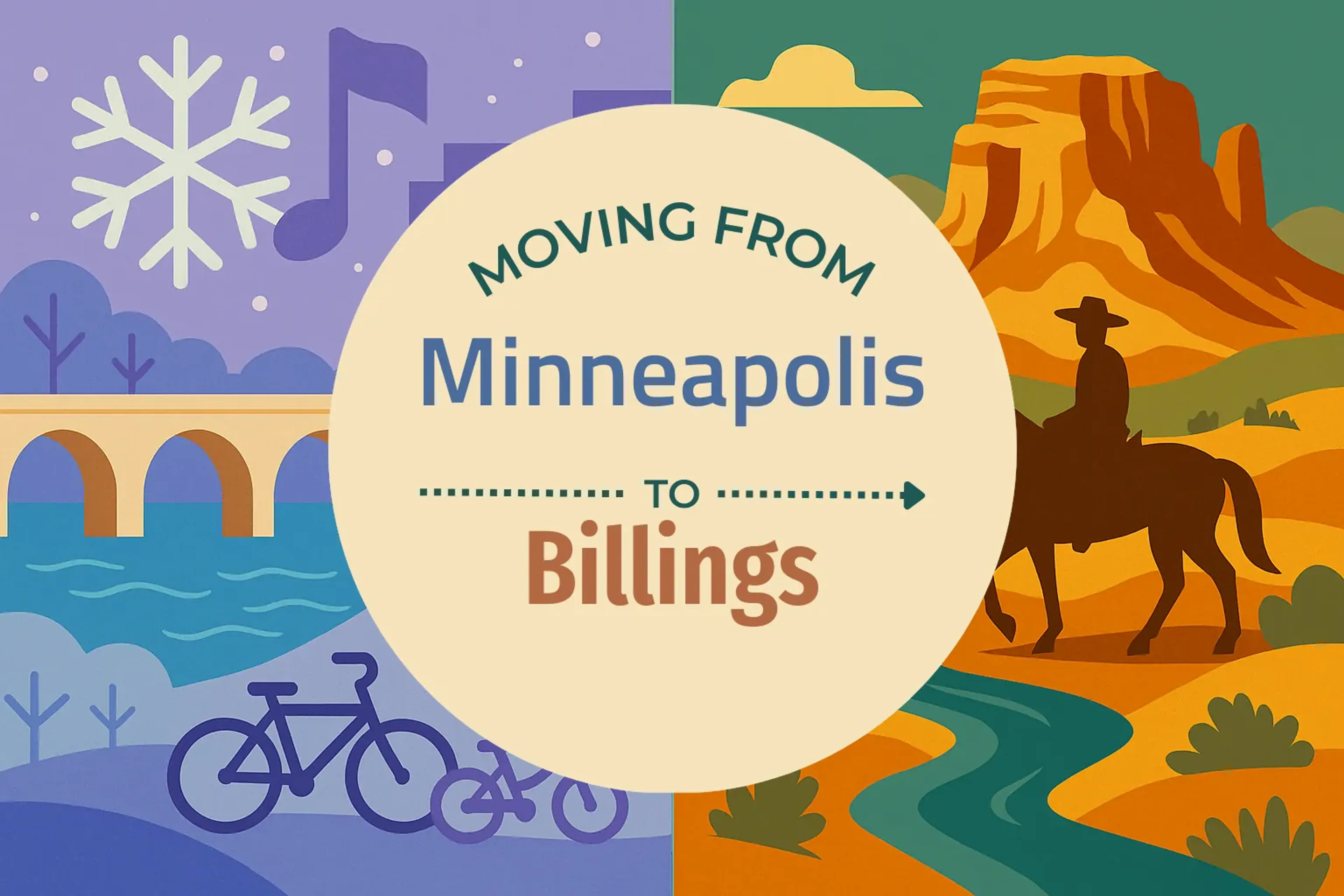 Side-by-side comparison of Minneapolis to Billings moving companies