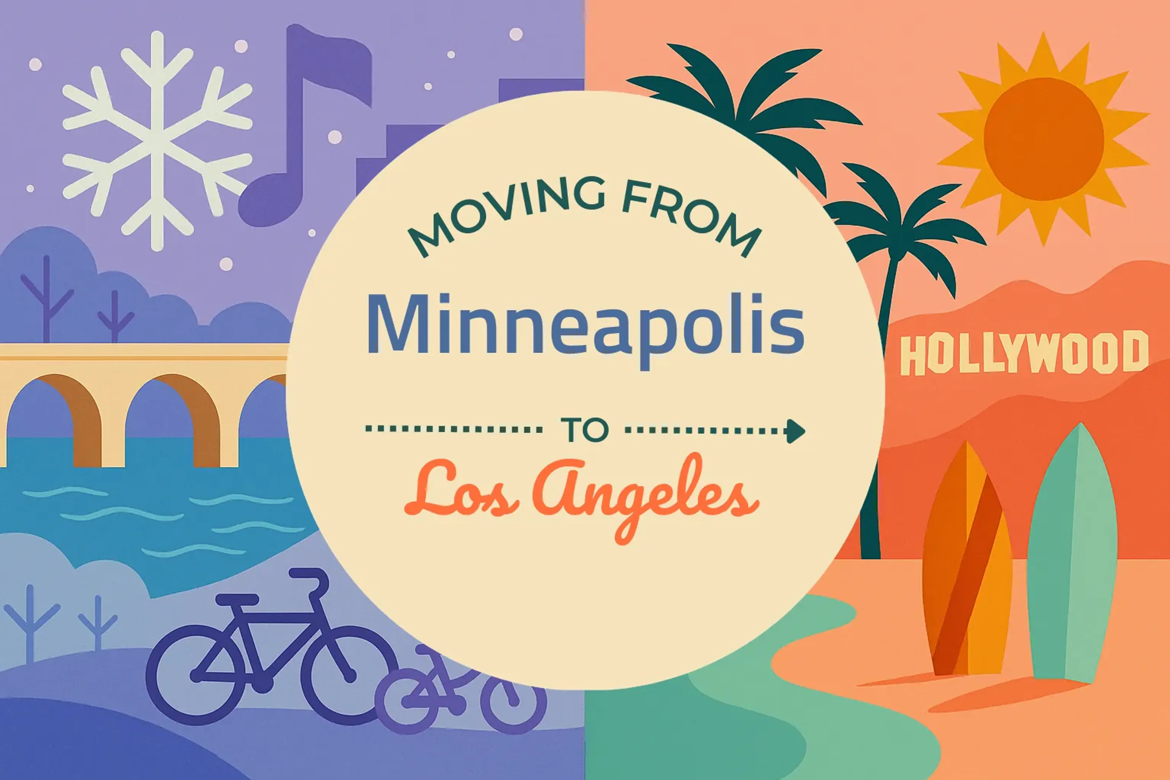 Side-by-side comparison of Minneapolis to Los Angeles moving companies