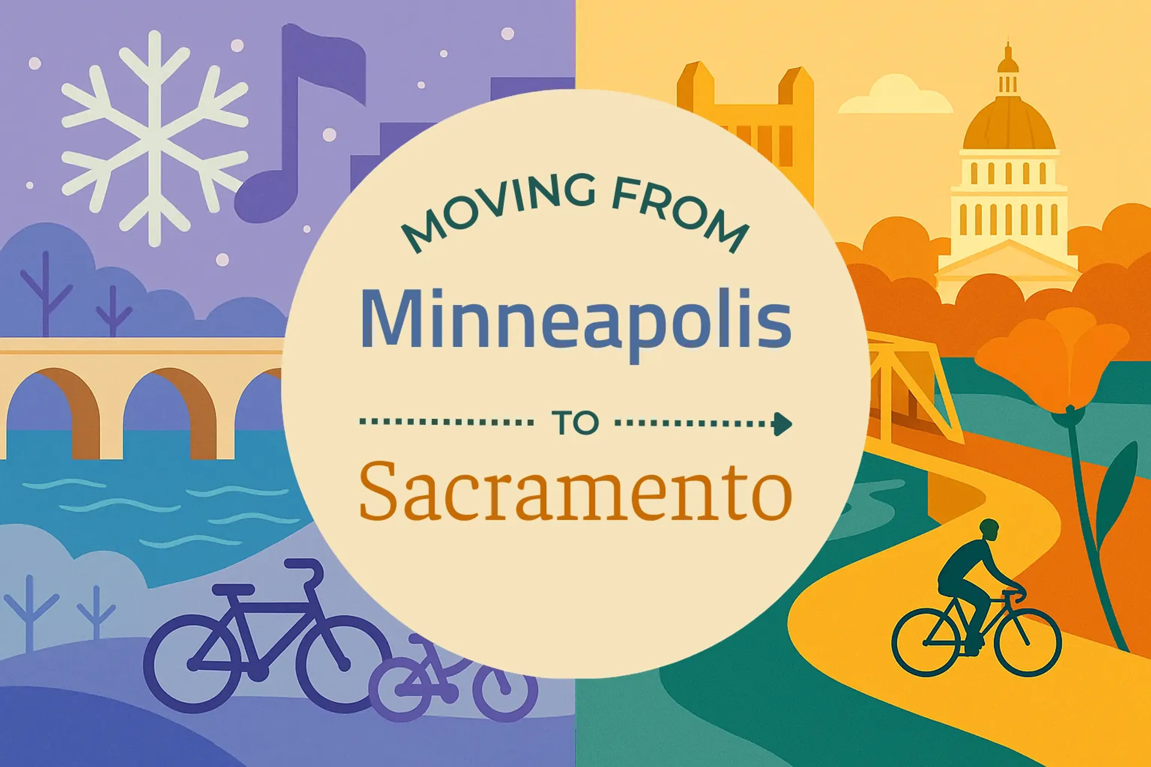 Side-by-side comparison of Minneapolis to Sacramento moving companies