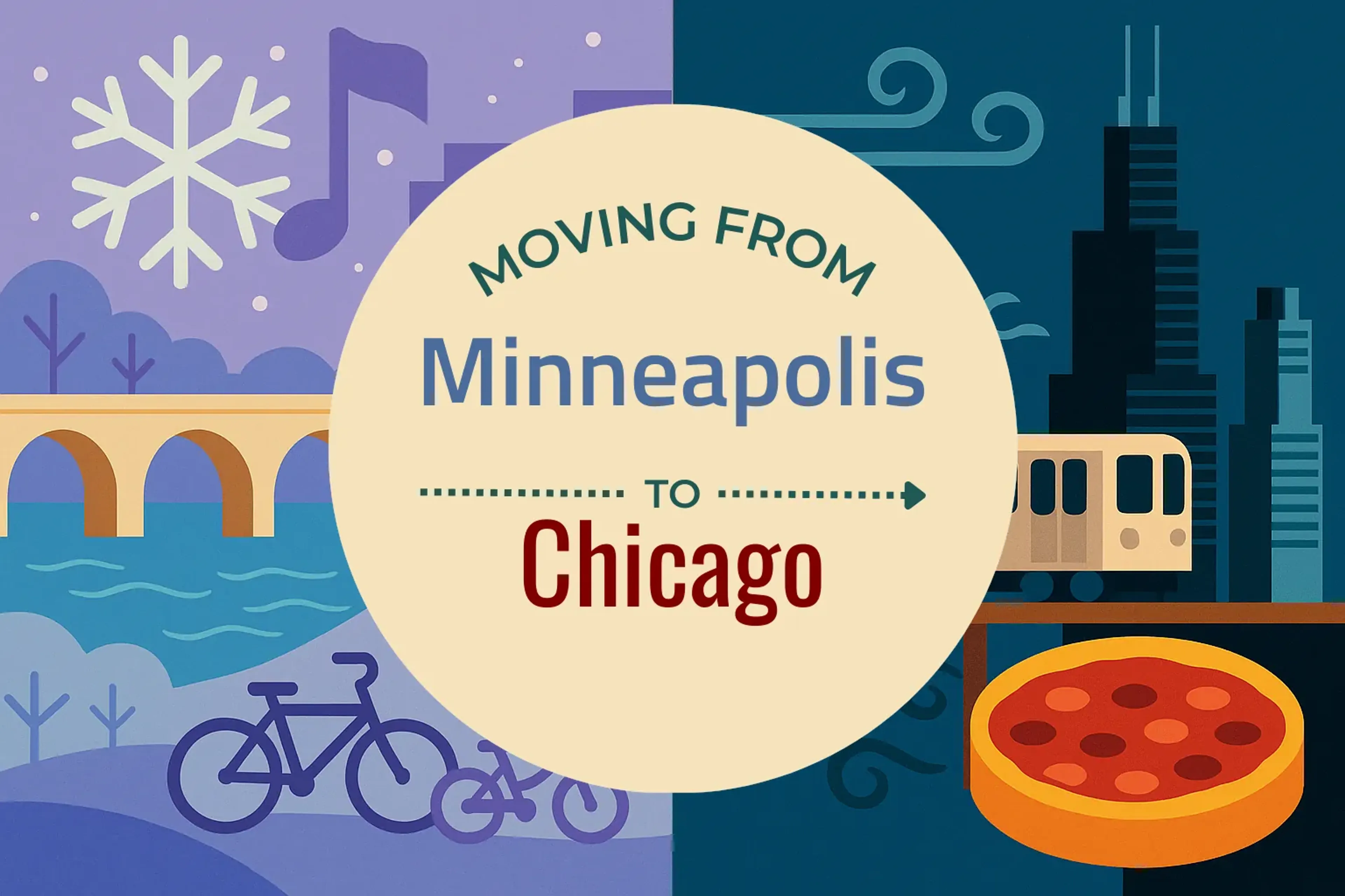 Side-by-side comparison of Minneapolis to Chicago moving companies