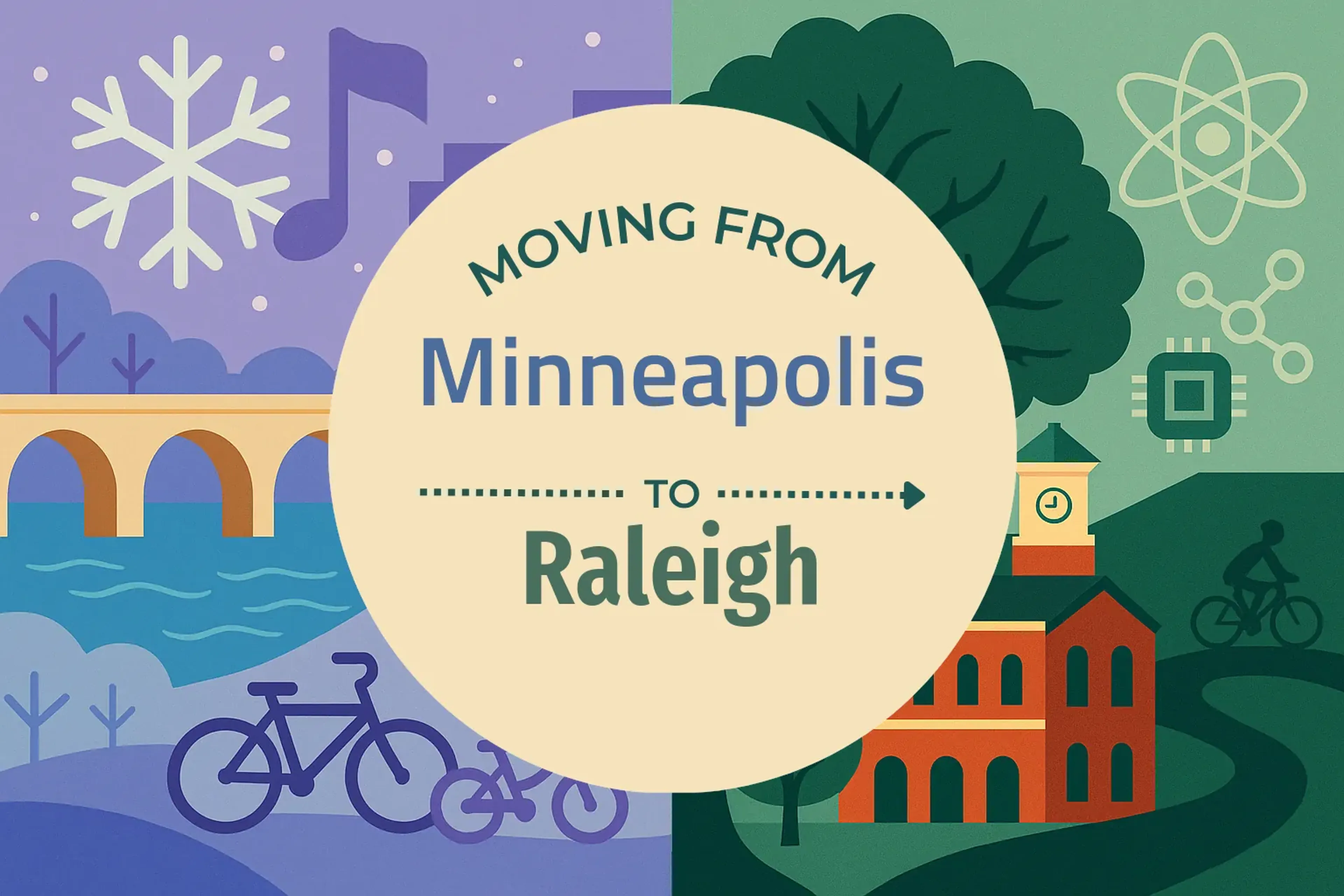 Side-by-side comparison of Minneapolis to Raleigh moving companies