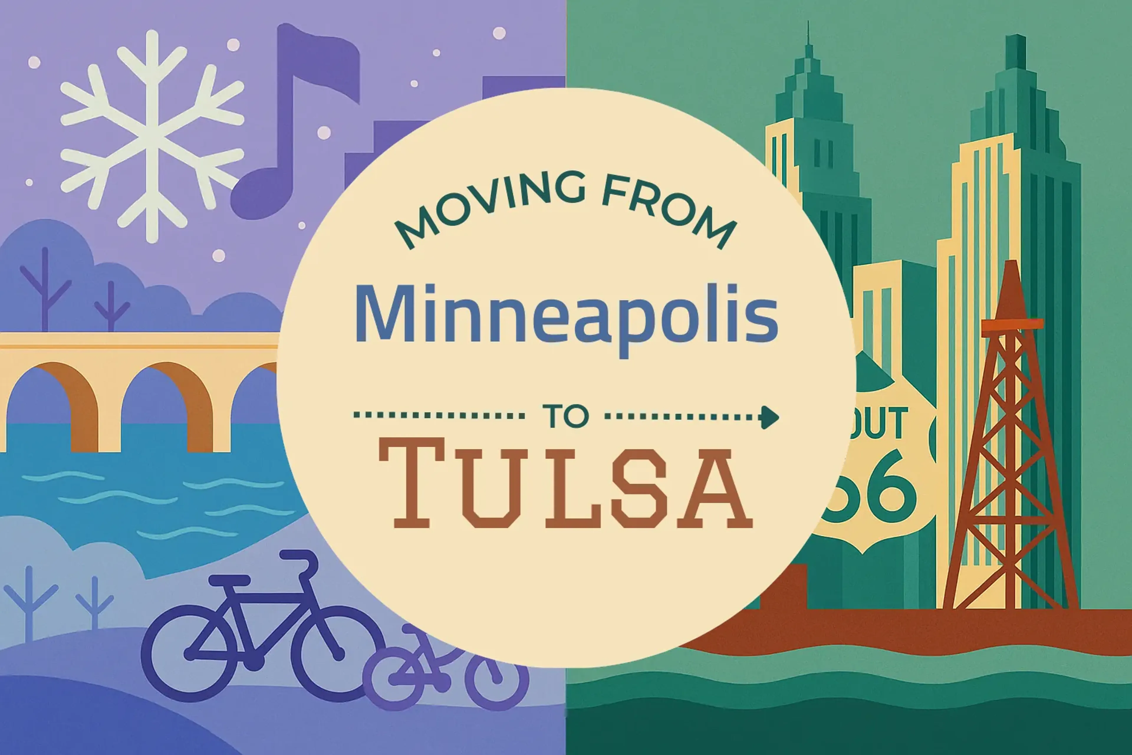 Side-by-side comparison of Minneapolis to Tulsa moving companies