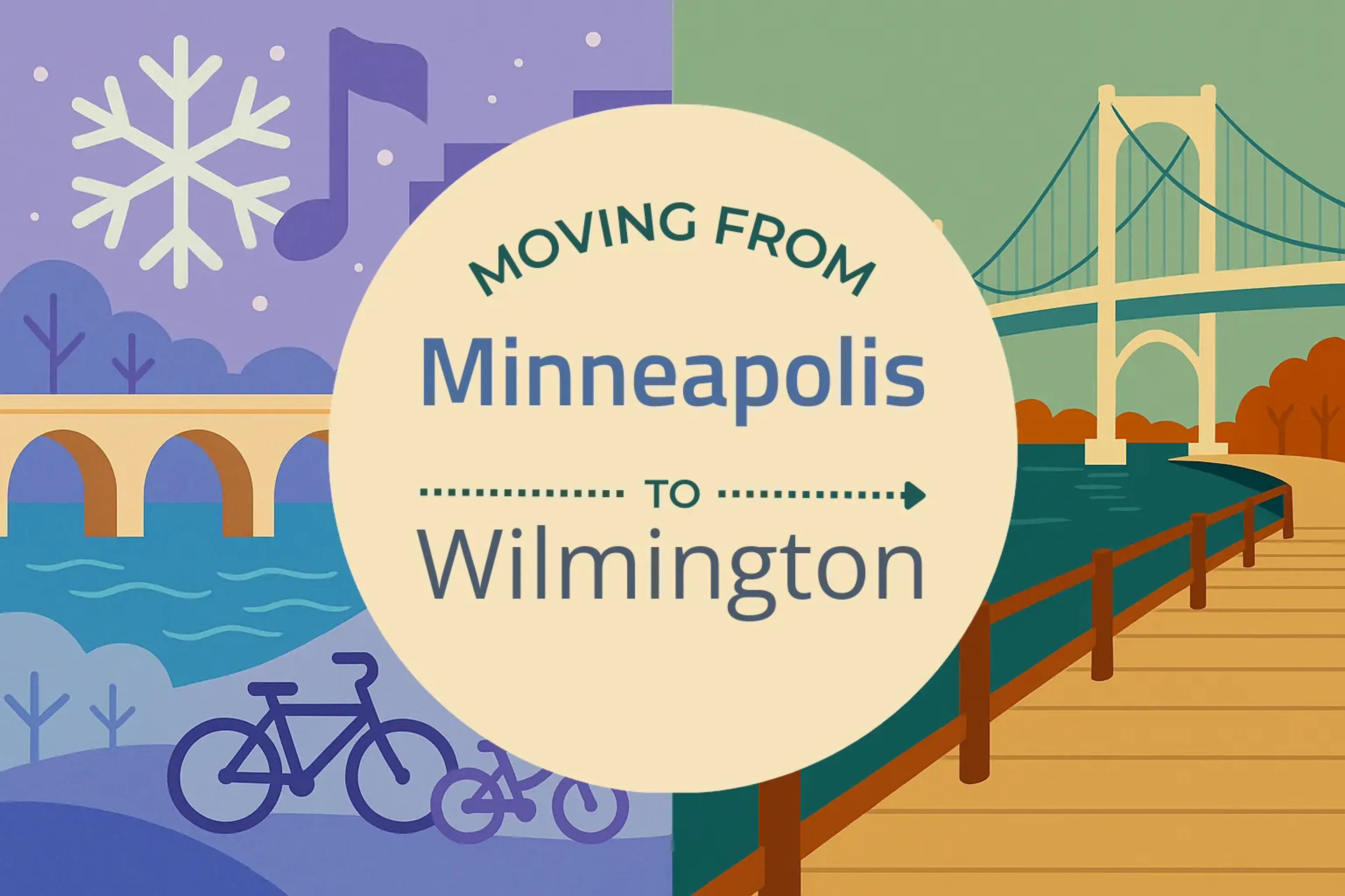 Side-by-side comparison of Minneapolis to Wilmington moving companies