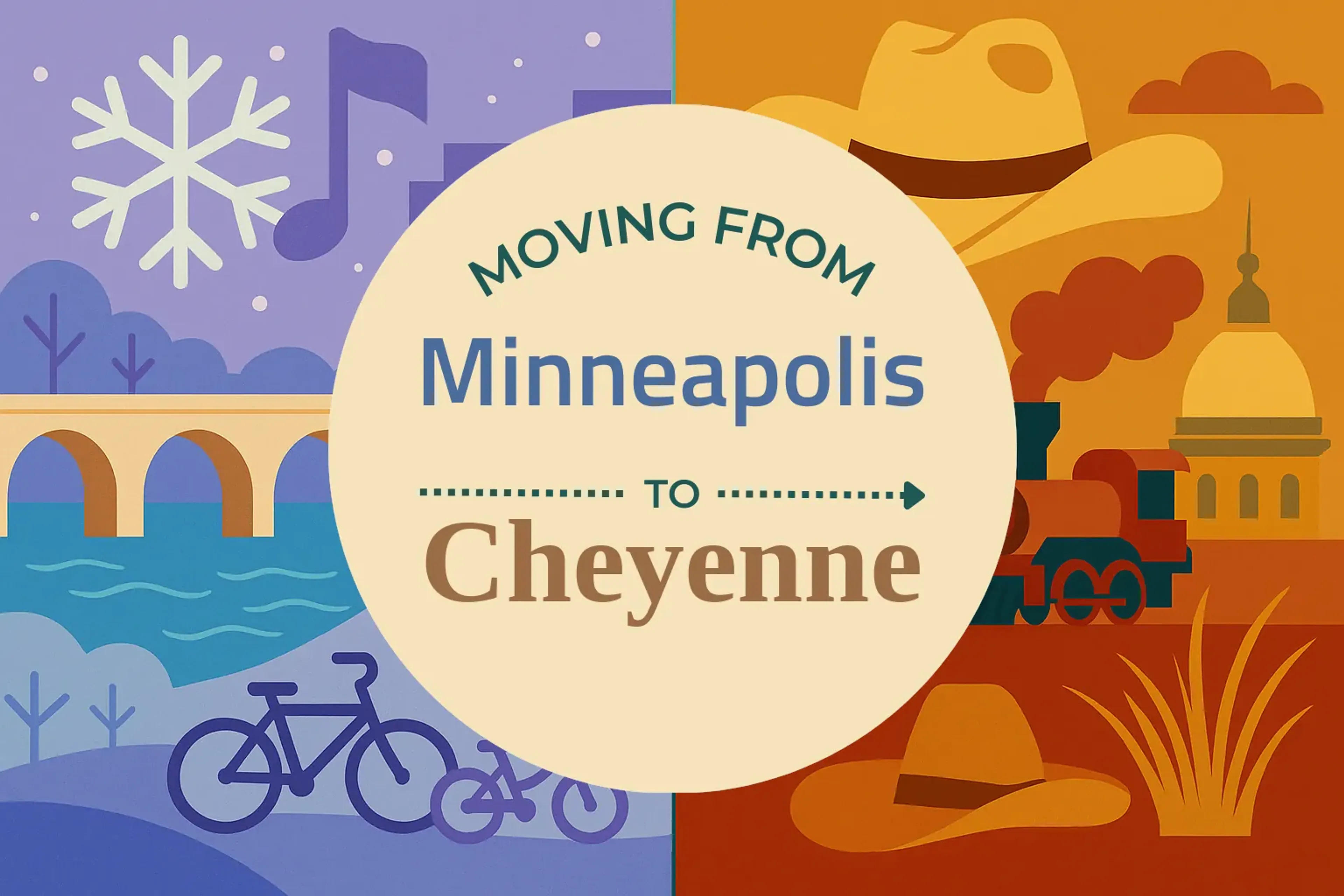 Side-by-side comparison of Minneapolis to Cheyenne moving companies