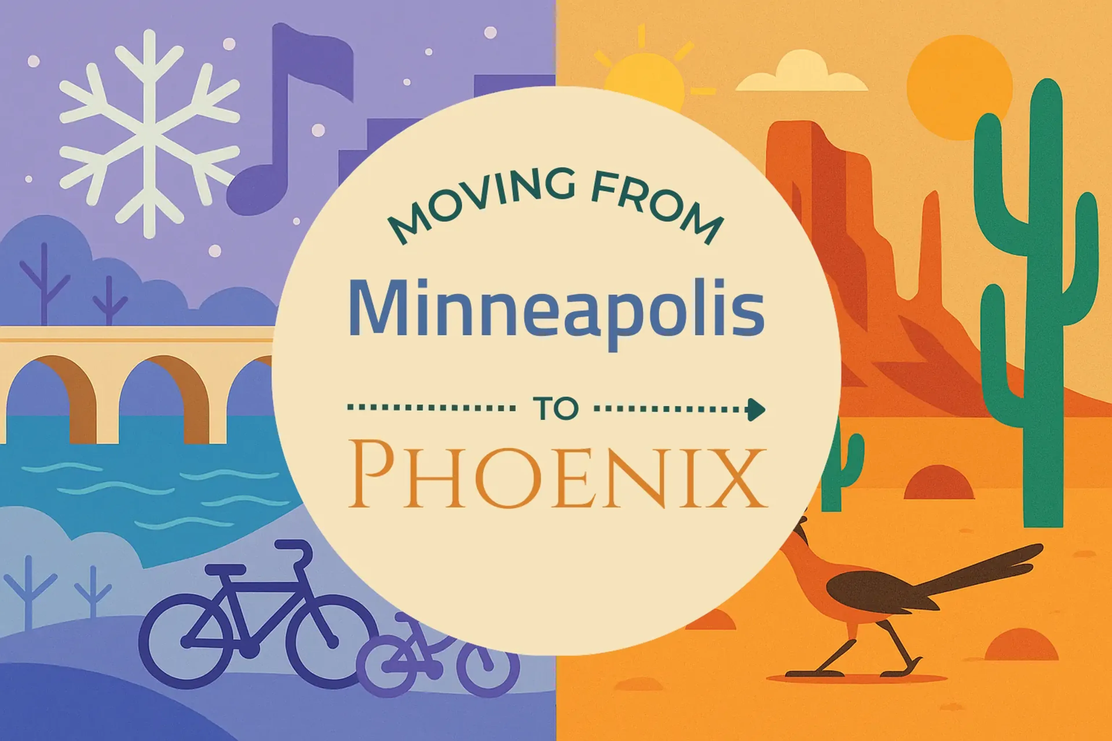Side-by-side comparison of Minneapolis to Phoenix moving companies