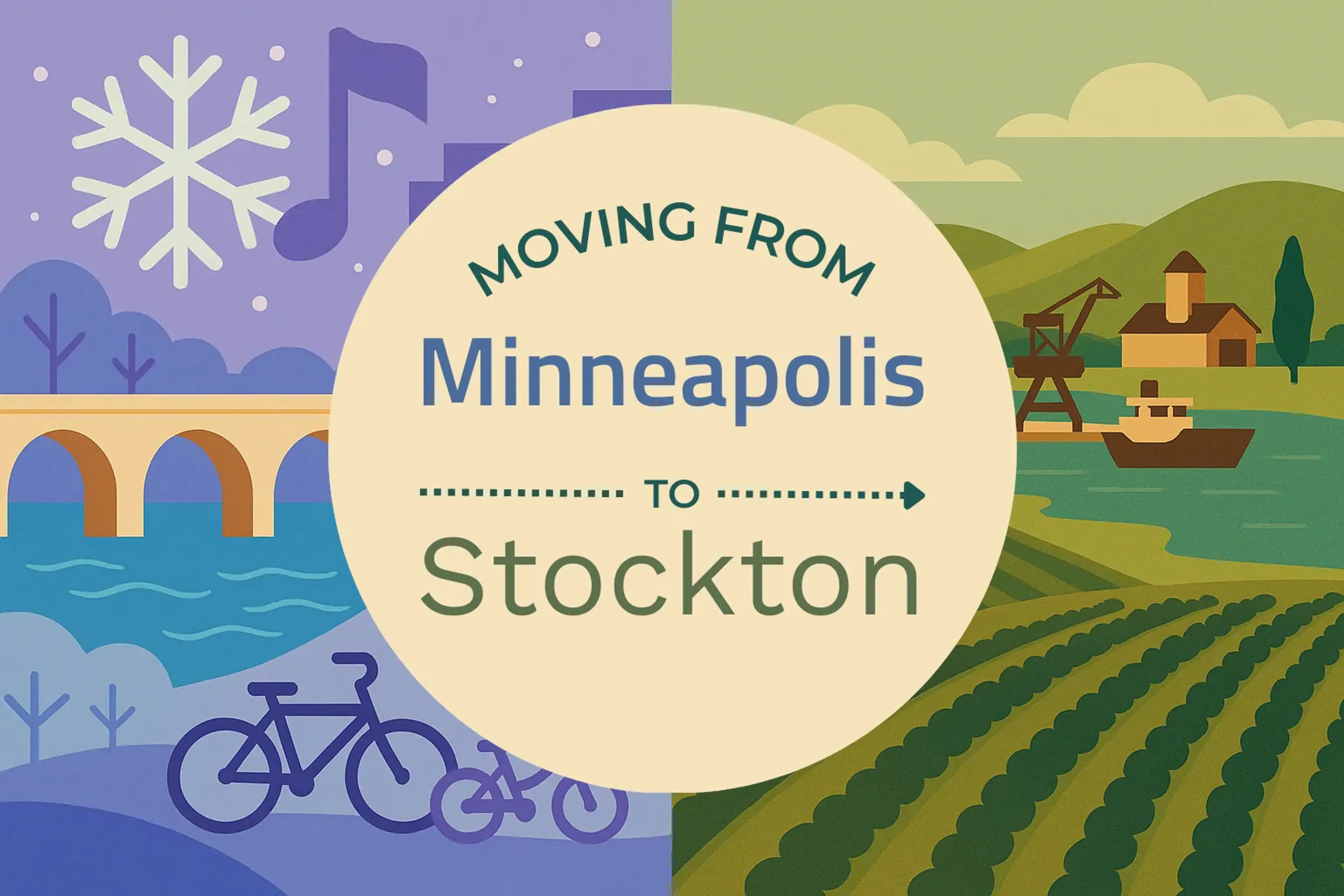 Side-by-side comparison of Minneapolis to Stockton moving companies